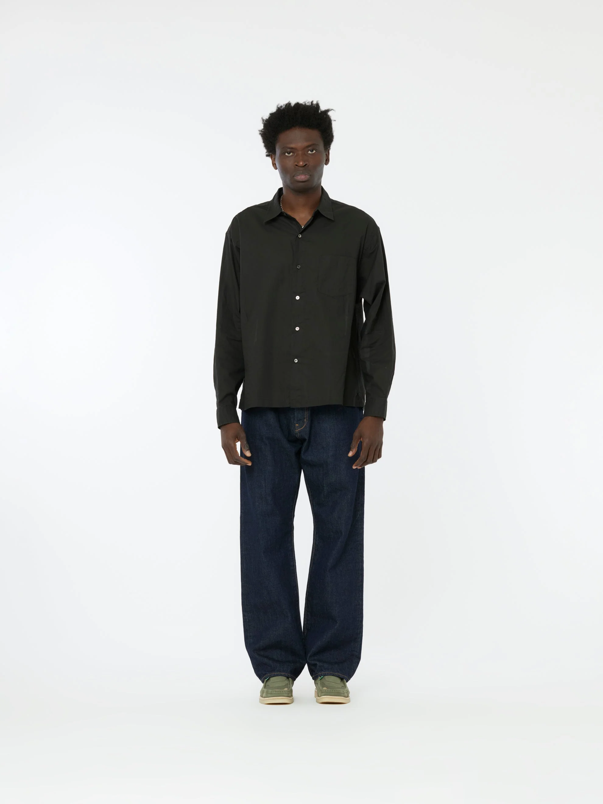 Collar BD Shirt (Black) - Image 2