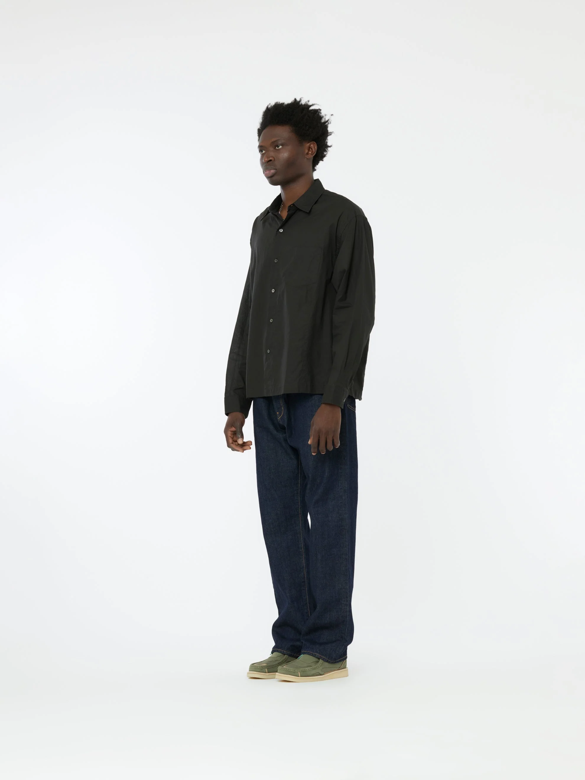 Collar BD Shirt (Black) - Image 3