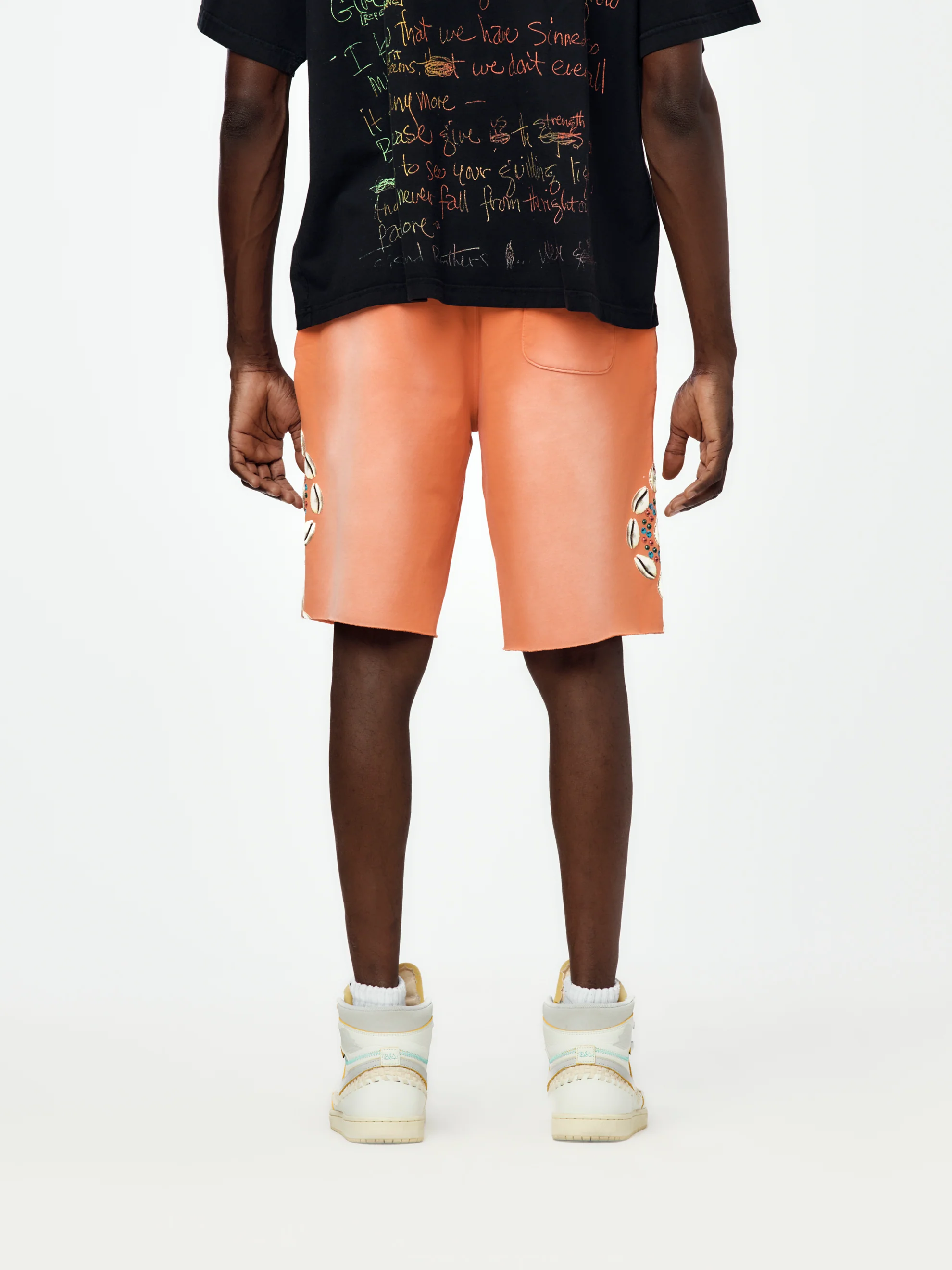 COWRIE SHELL SWEATSHORT (ORANGE) - Image 3