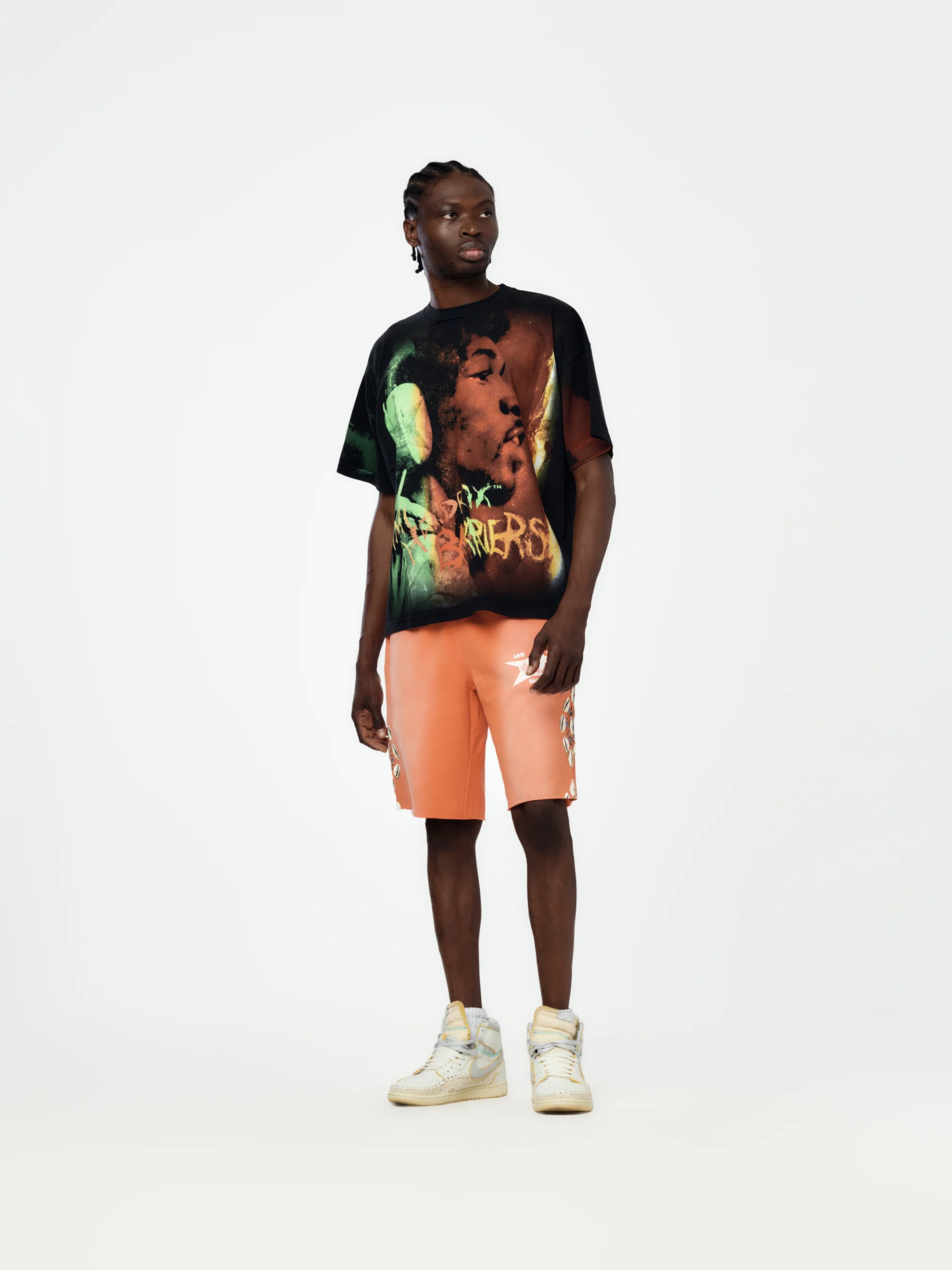 COWRIE SHELL SWEATSHORT (ORANGE) - Image 4