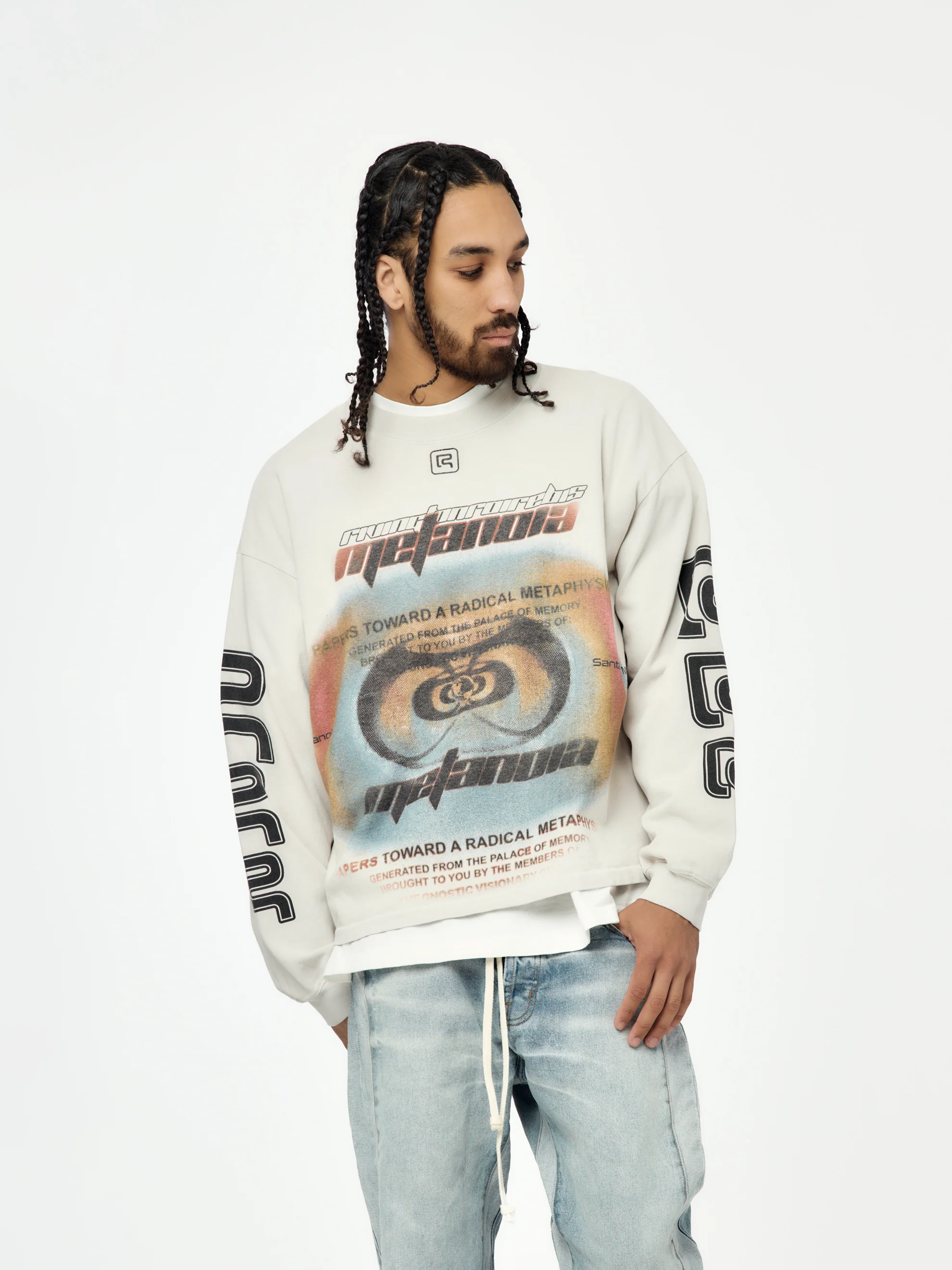Divinity Paper Garden LS Tee (Light Grey)