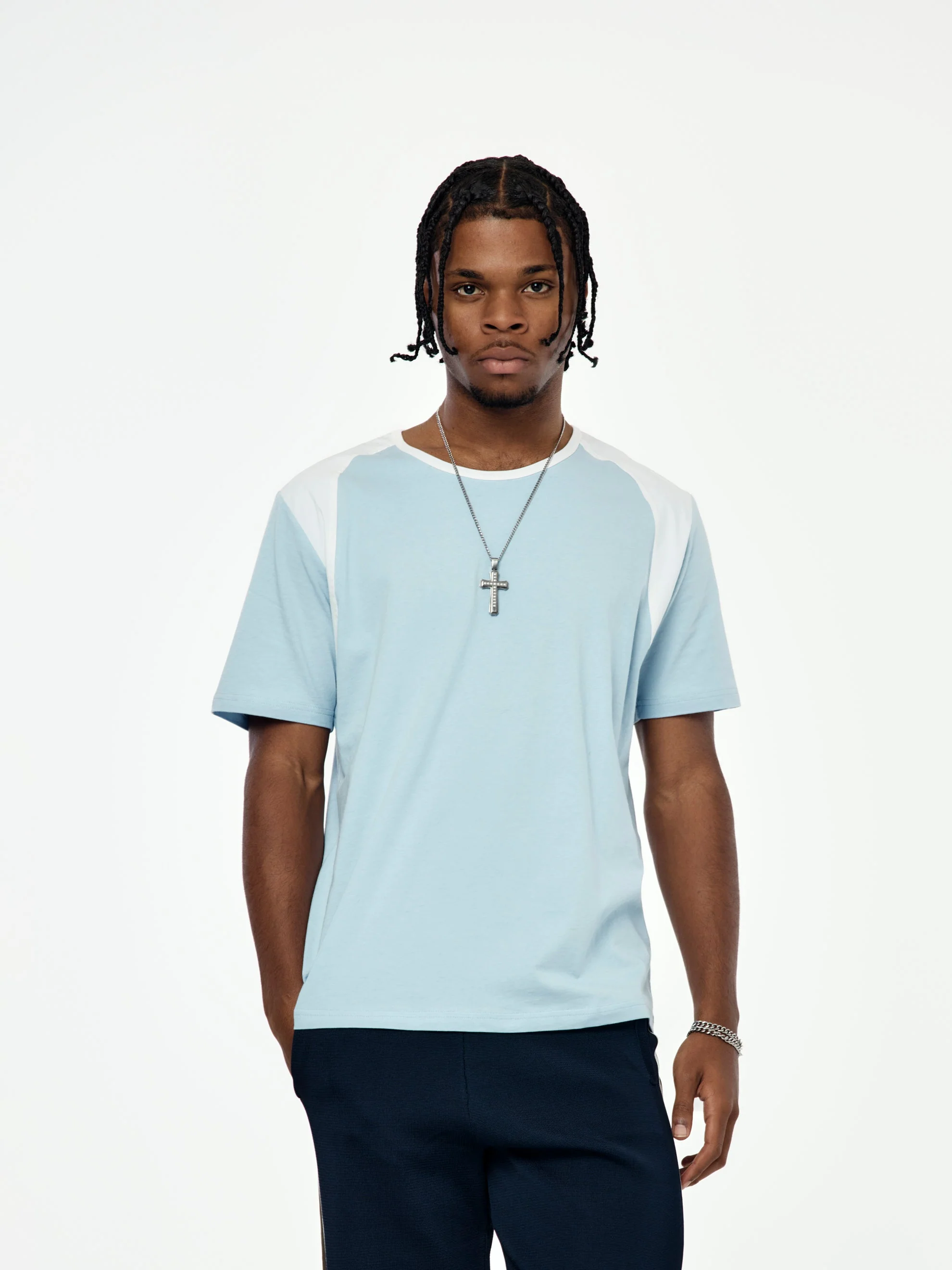 Dub T-Shirt (White/ Light Blue)