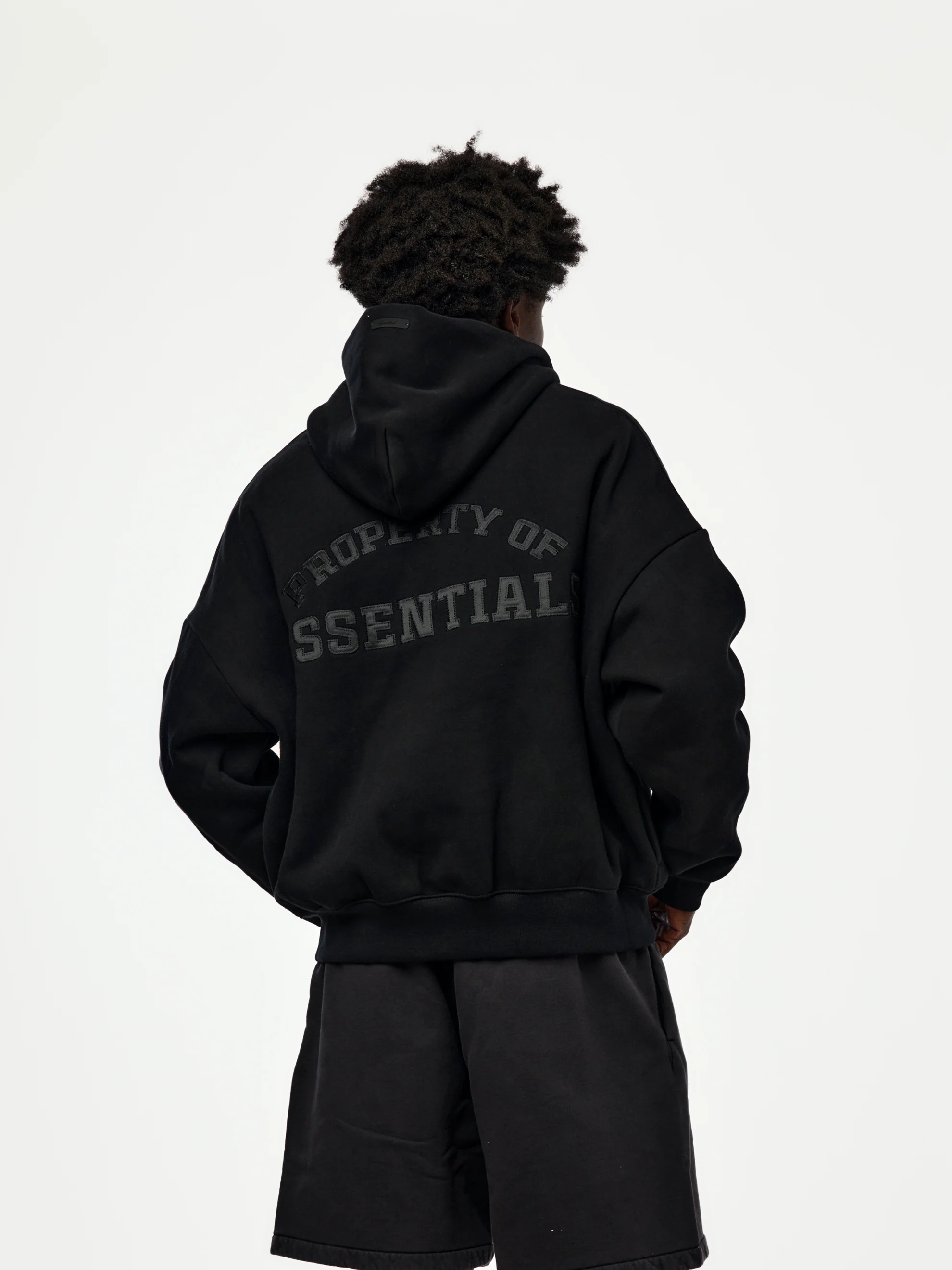 PROPERTY LOUNGE HALF ZIP HOODIE (BLACK) - Image 3
