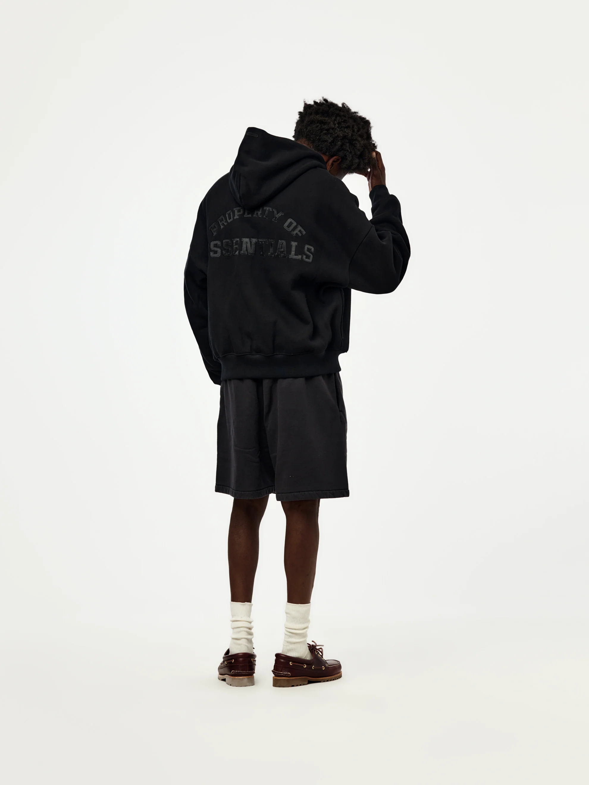 PROPERTY LOUNGE HALF ZIP HOODIE (BLACK) - Image 5
