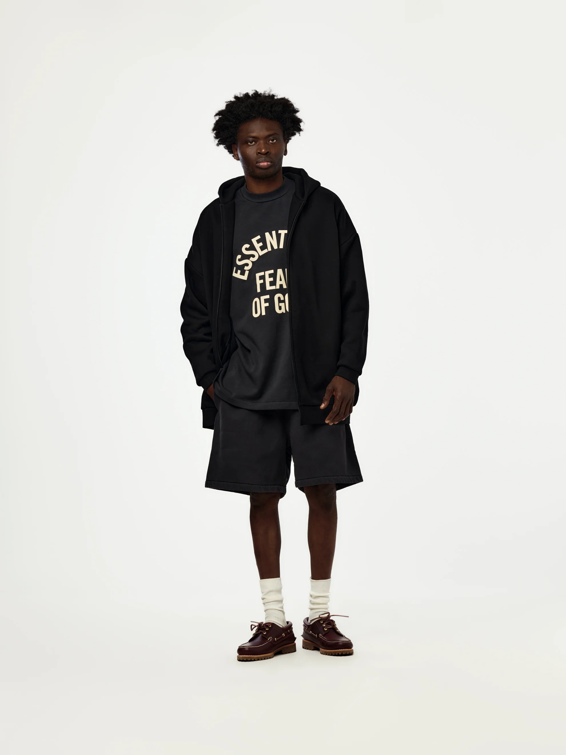 PROPERTY LOUNGE LONG ZIP HOODIE (BLACK) - Image 4