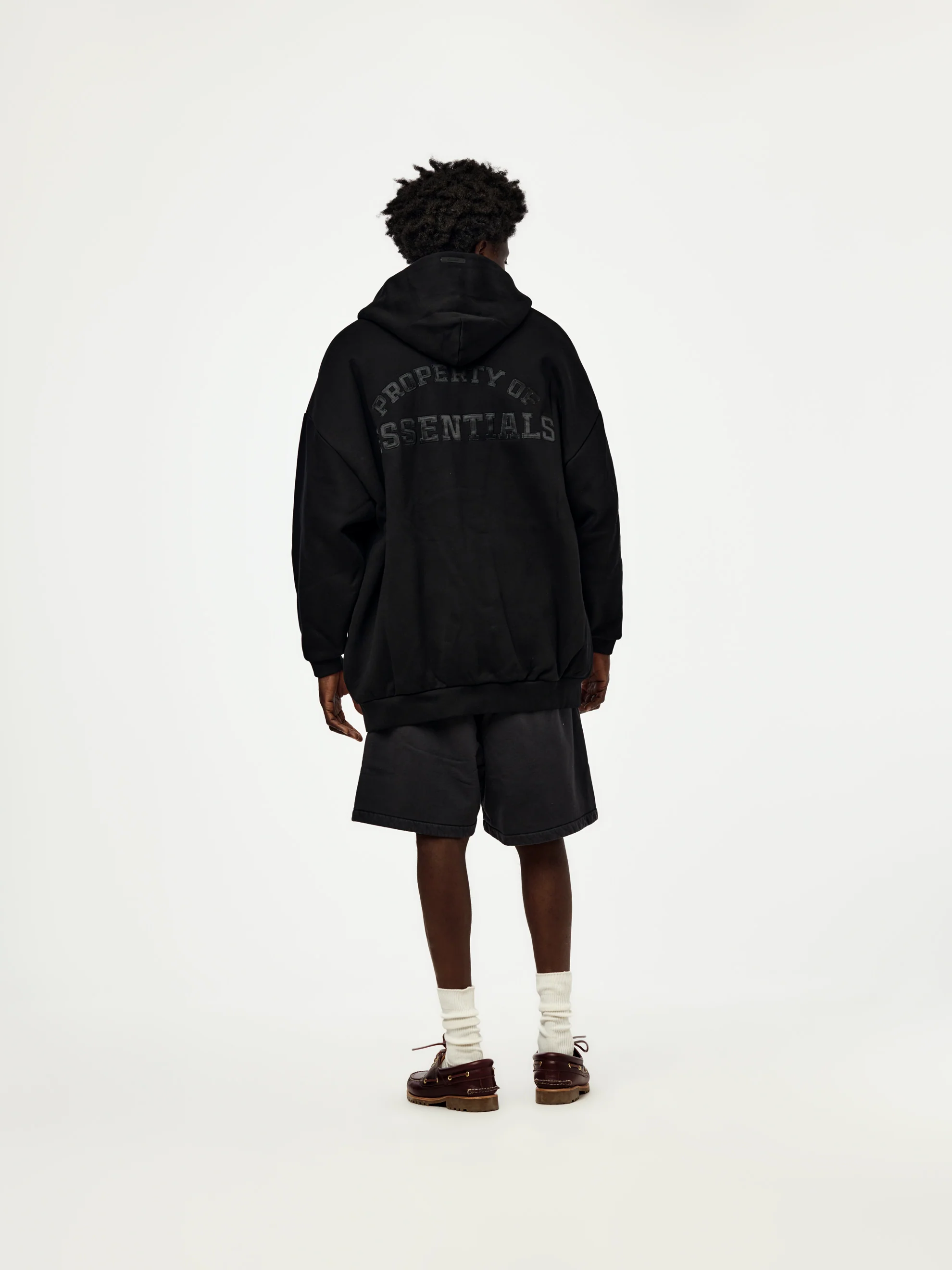 PROPERTY LOUNGE LONG ZIP HOODIE (BLACK) - Image 5