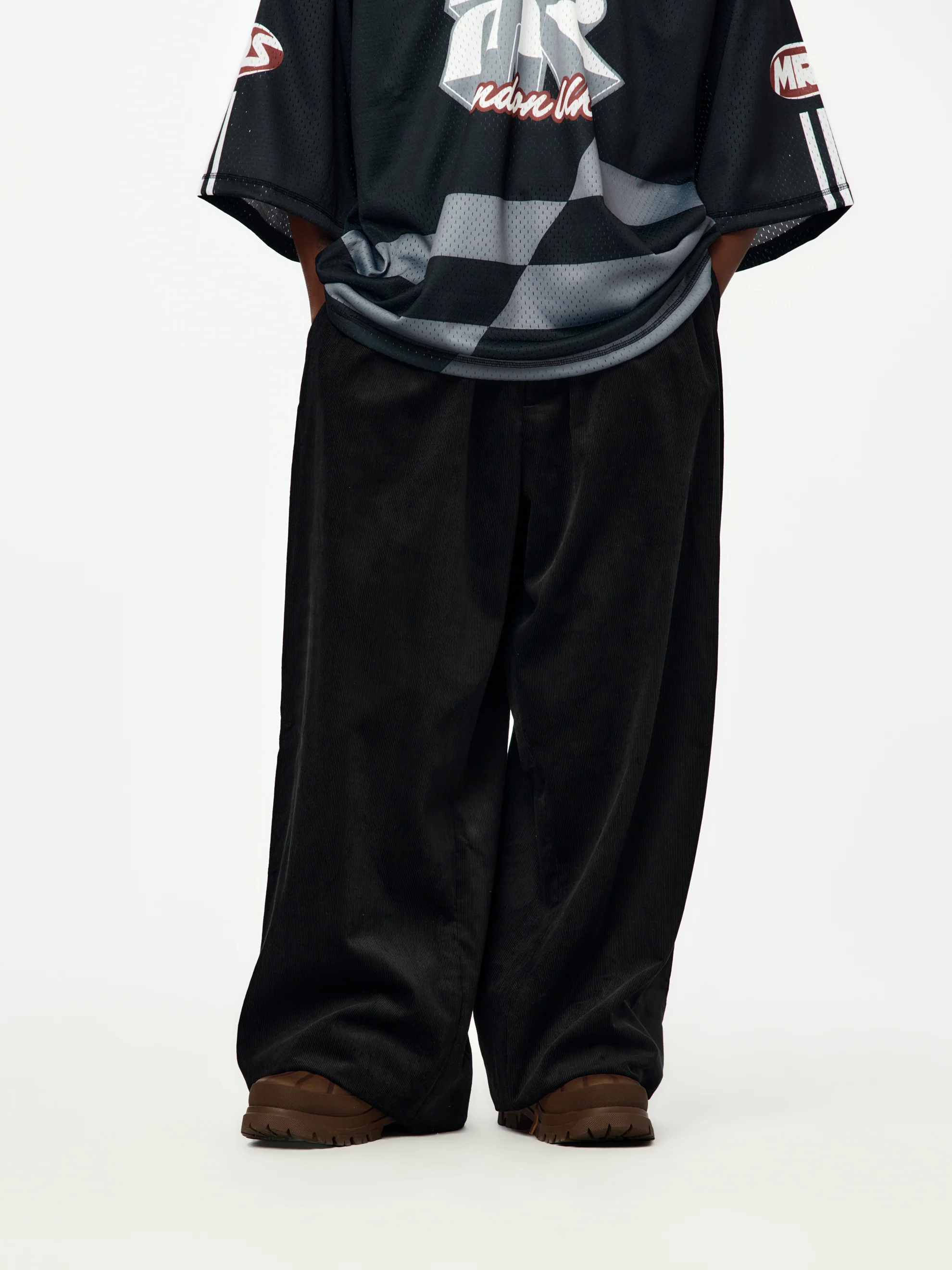 Extreme Wide Leg Tailored Trouser (Black)