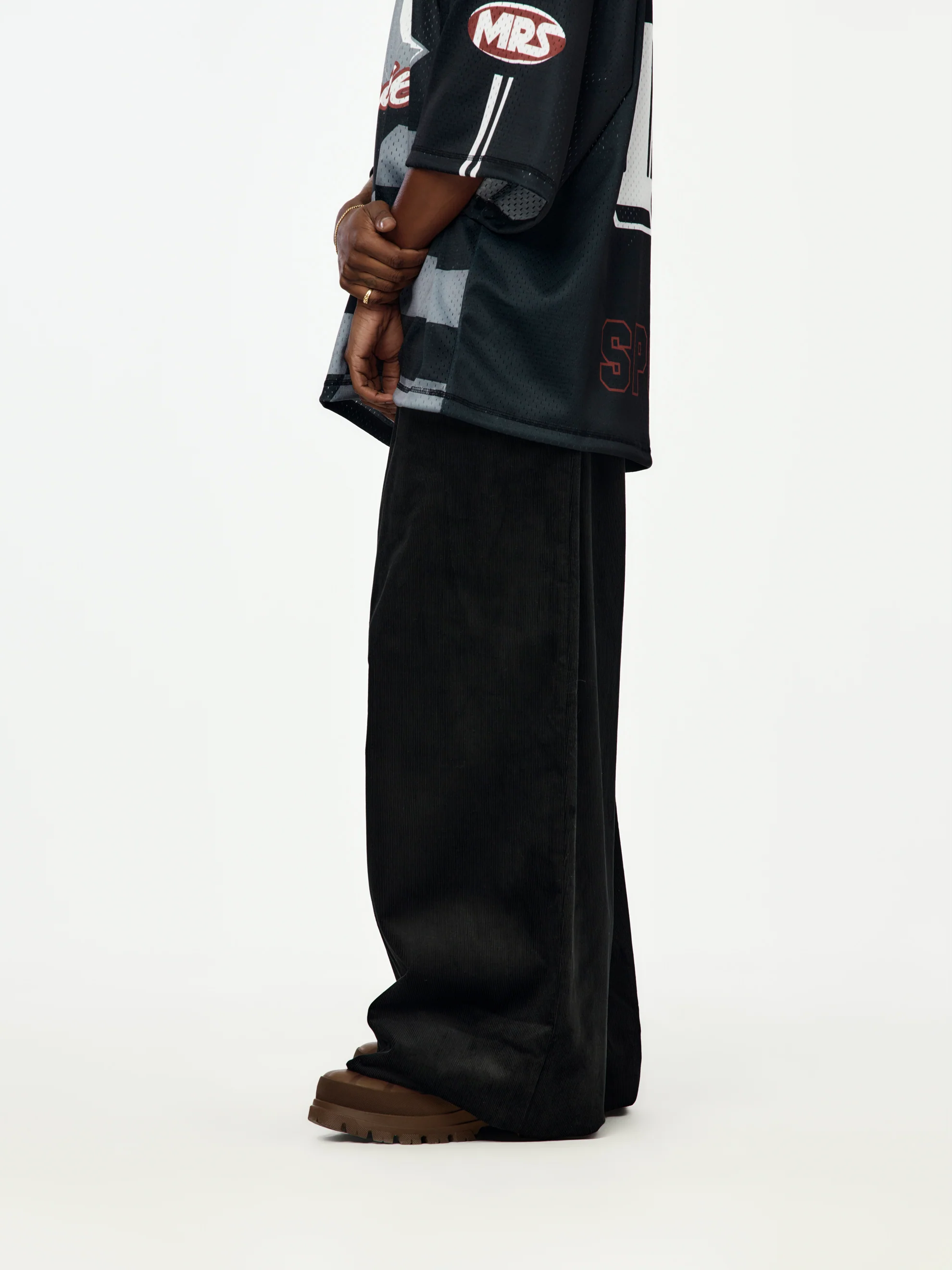 Extreme Wide Leg Tailored Trouser (Black) - Image 2