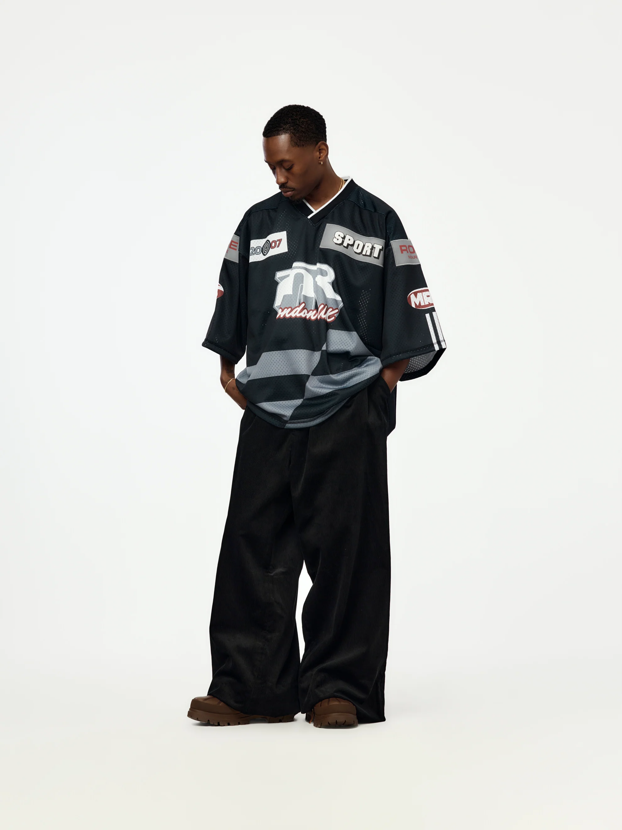 Extreme Wide Leg Tailored Trouser (Black) - Image 5