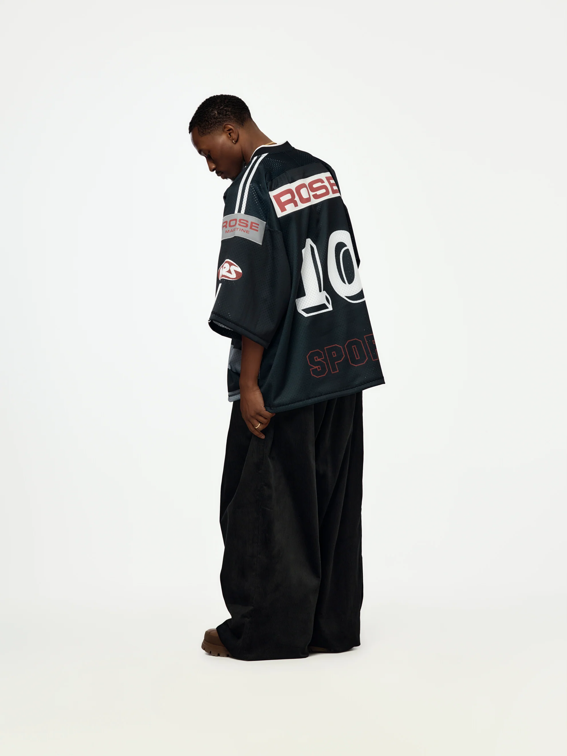Extreme Wide Leg Tailored Trouser (Black) - Image 6