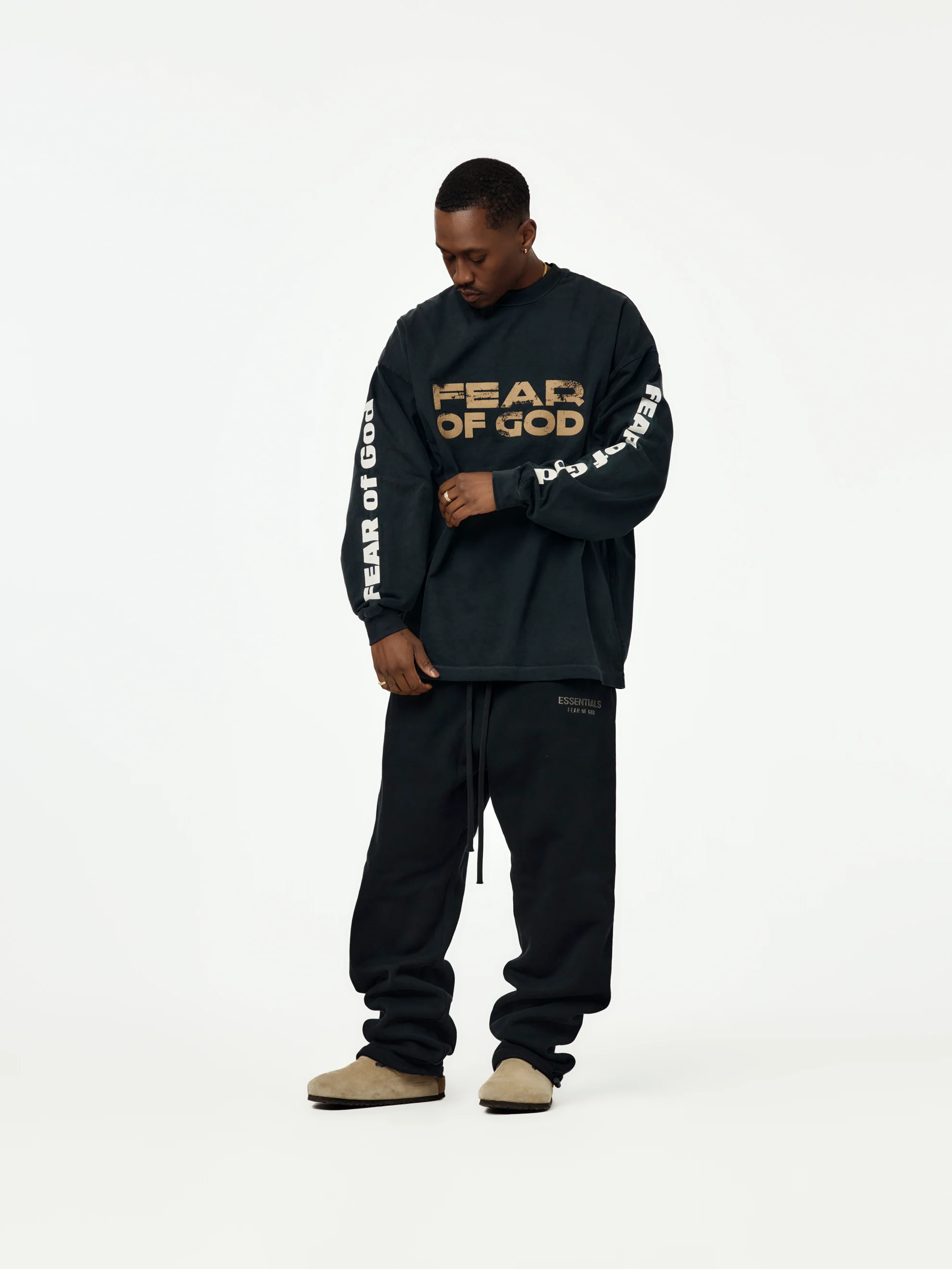 RELAXED  "FEAR OF GOD" LS TEE - Image 4