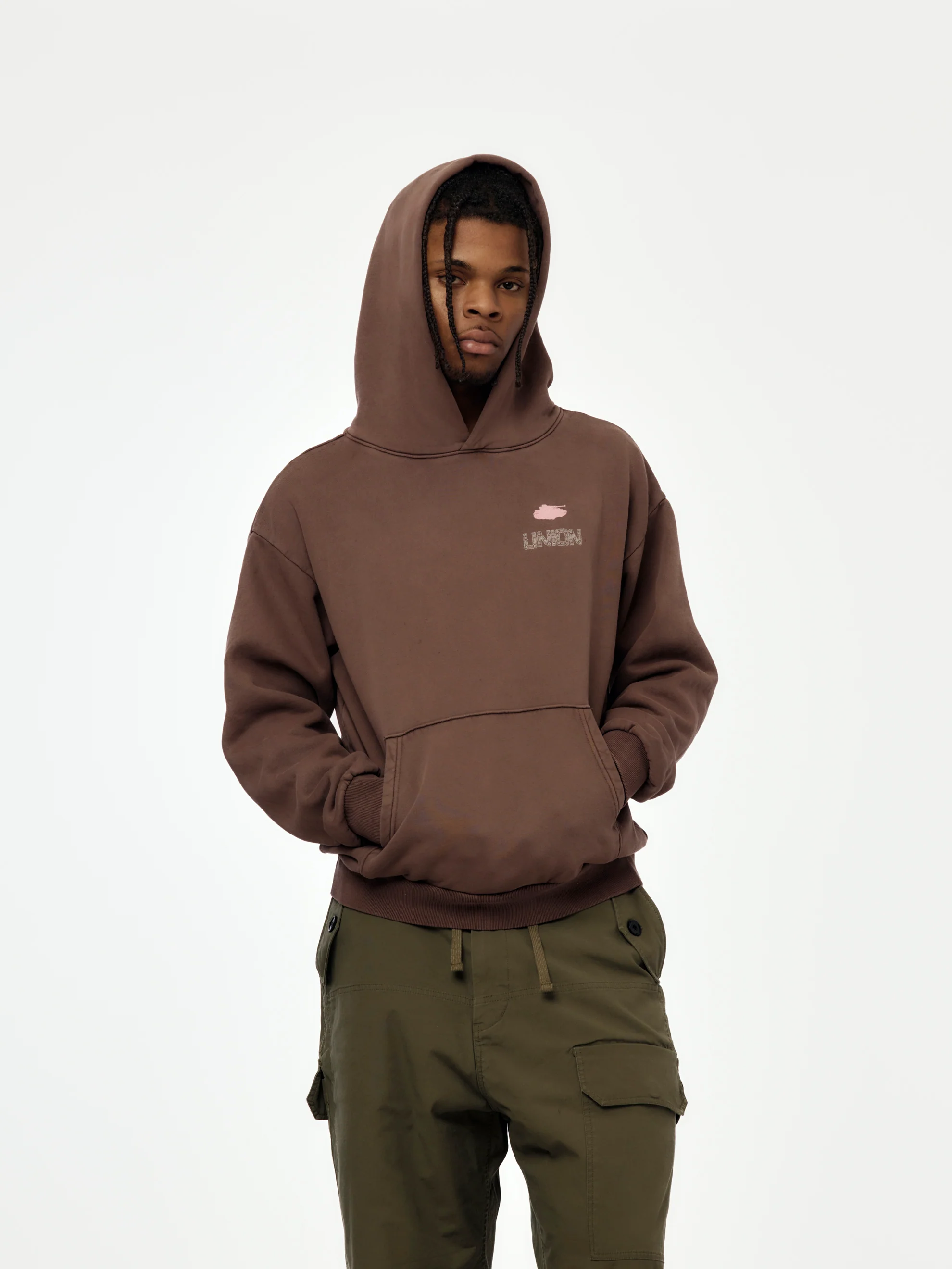 Union x HEADQUARTER Guerrero Venado Hoodie (Clove) - Image 4