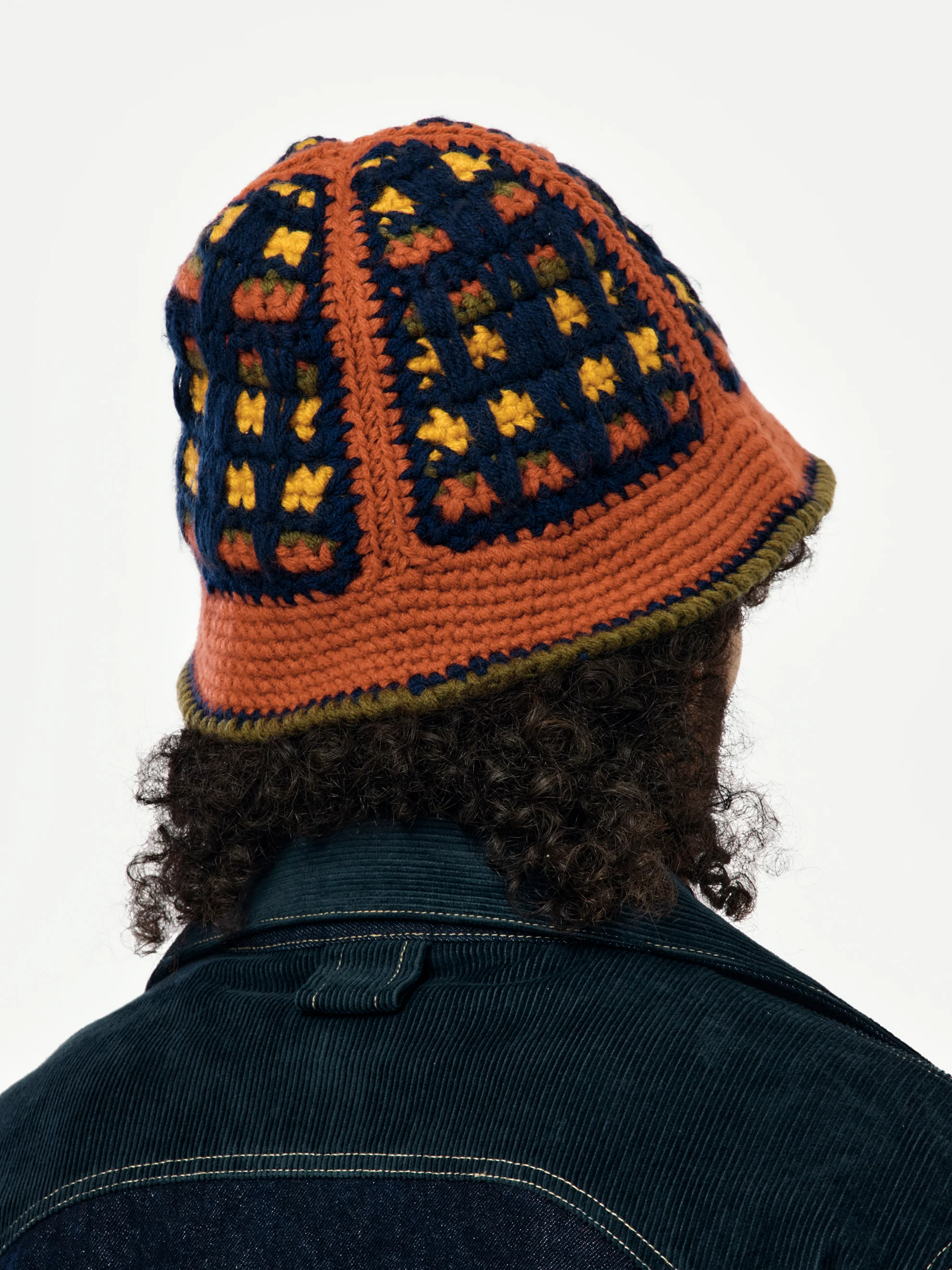 Hand Crocheted Bucket Hat (Brown) - Image 3