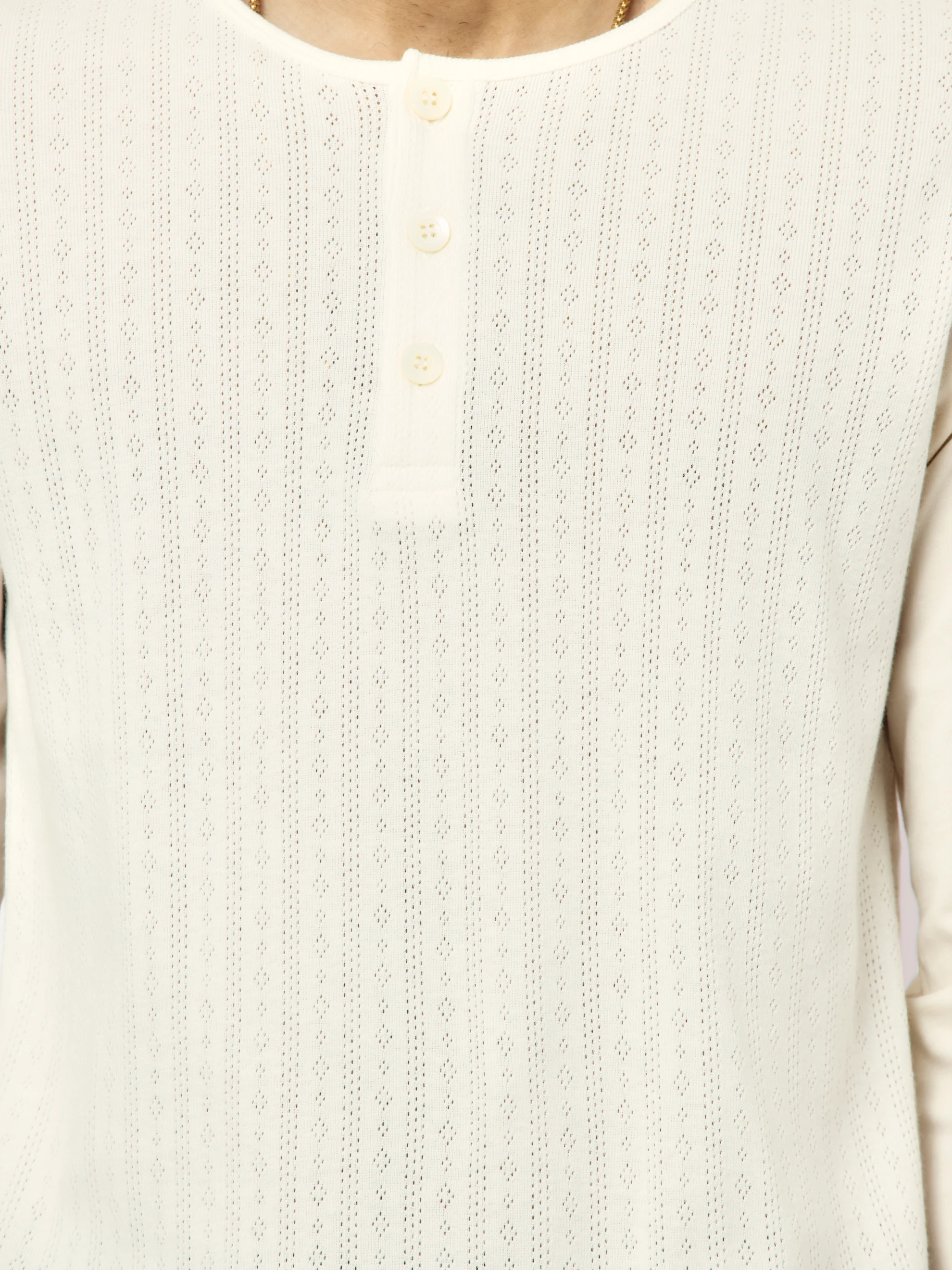 Hebton Long Sleeved T-Shirt (Off White) - Image 2