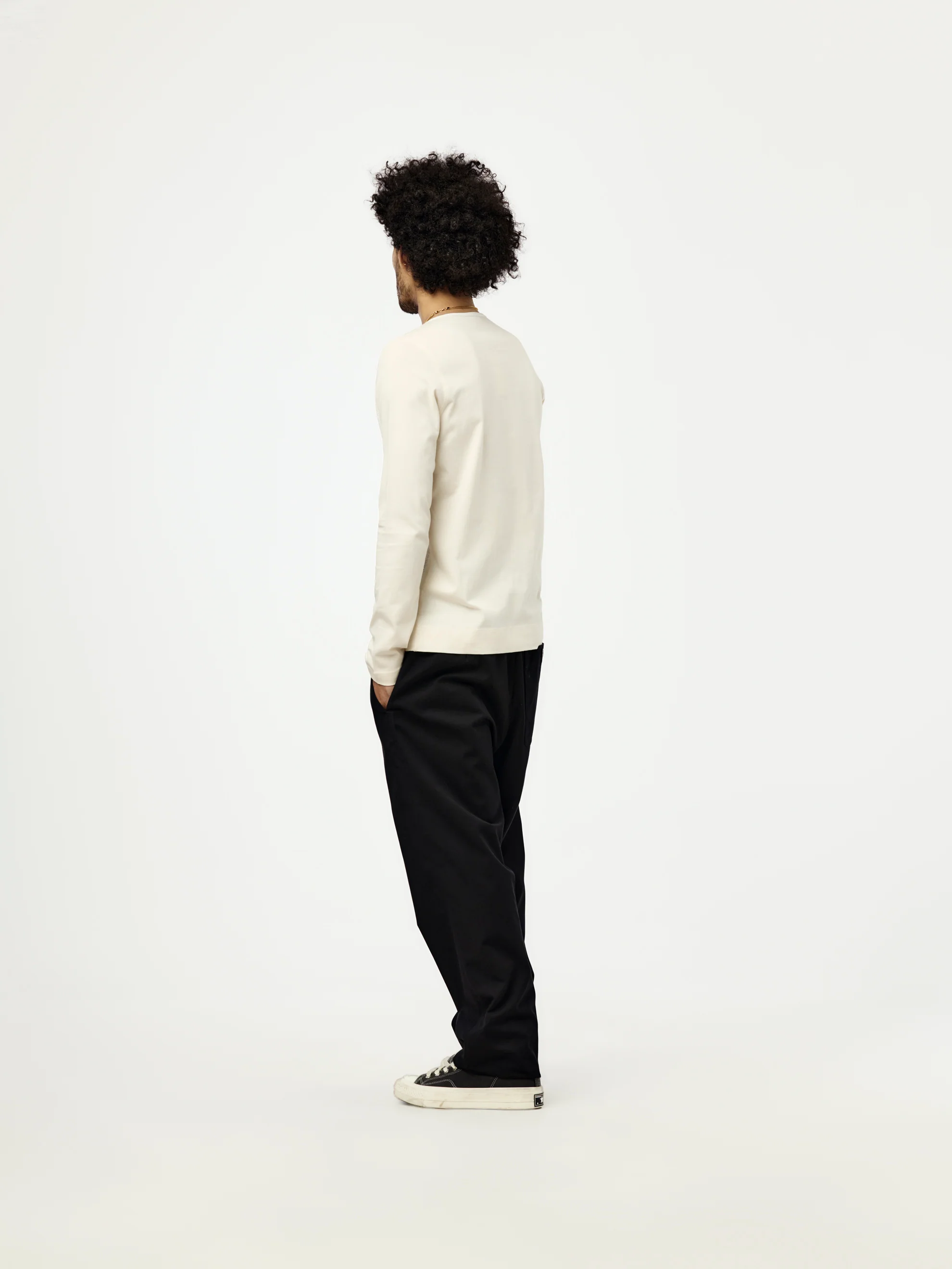 Hebton Long Sleeved T-Shirt (Off White) - Image 3