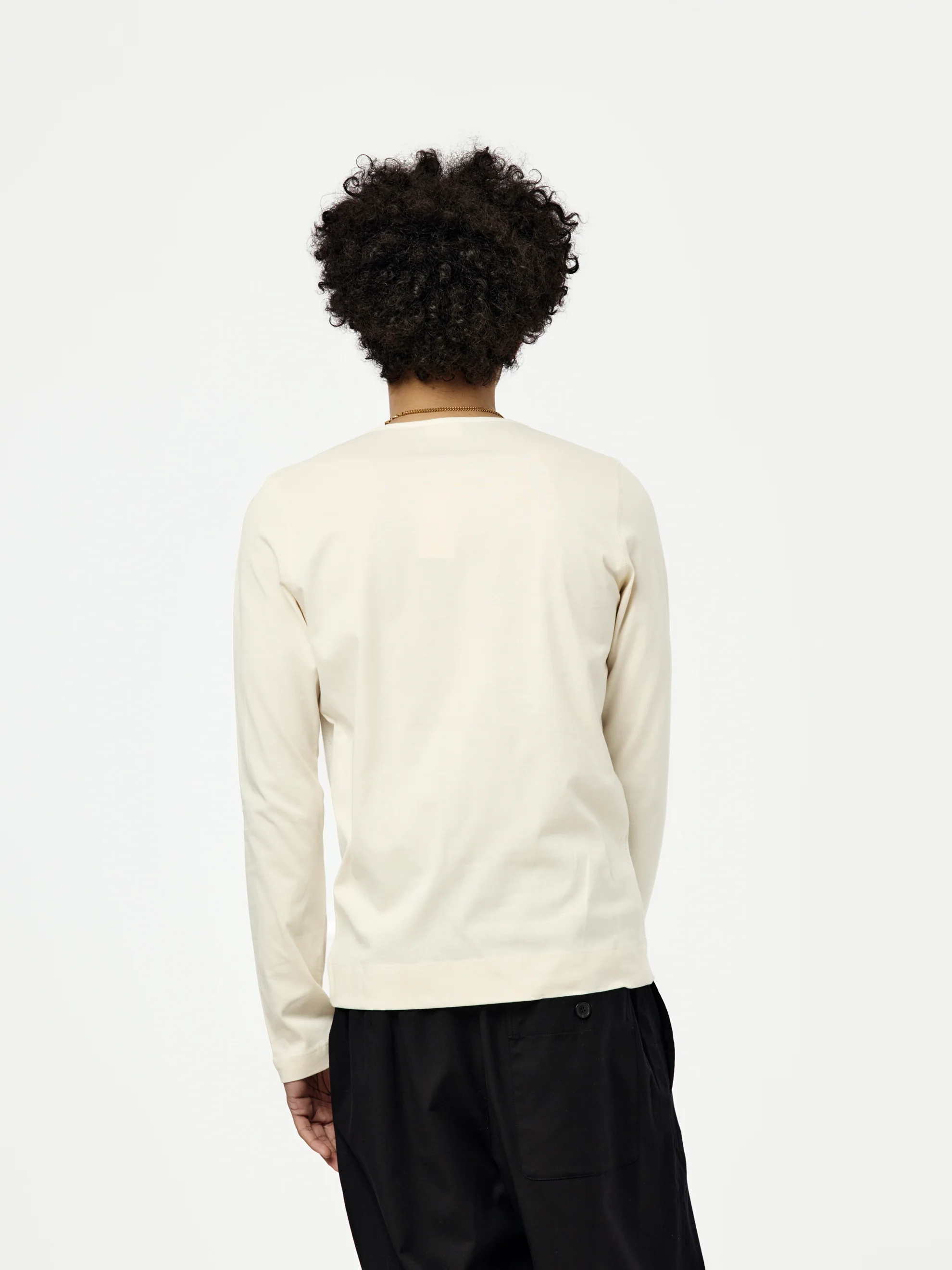 Hebton Long Sleeved T-Shirt (Off White) - Image 5