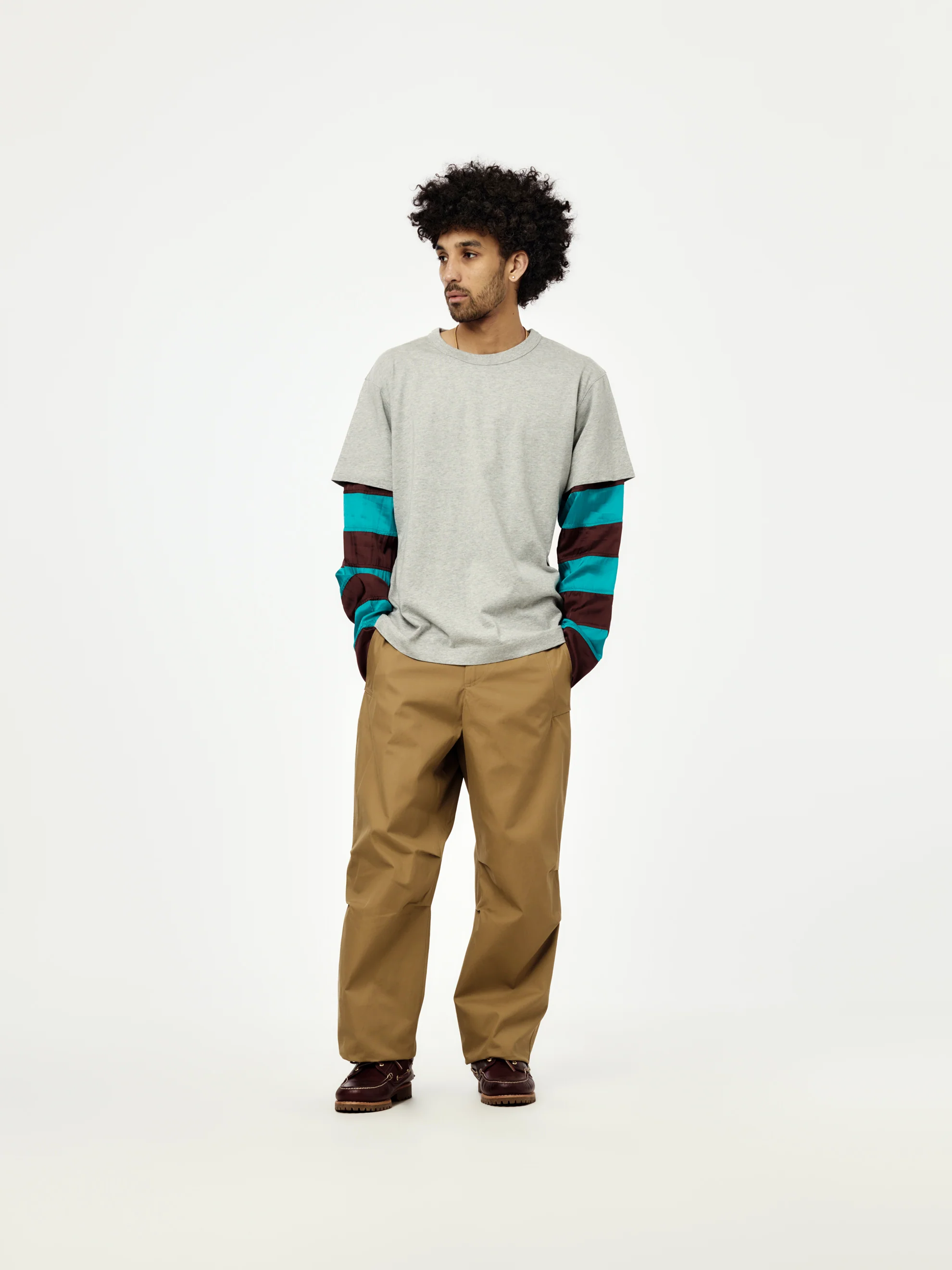 Heedar Contrast T-Shirt (Grey Melange) - Image 4