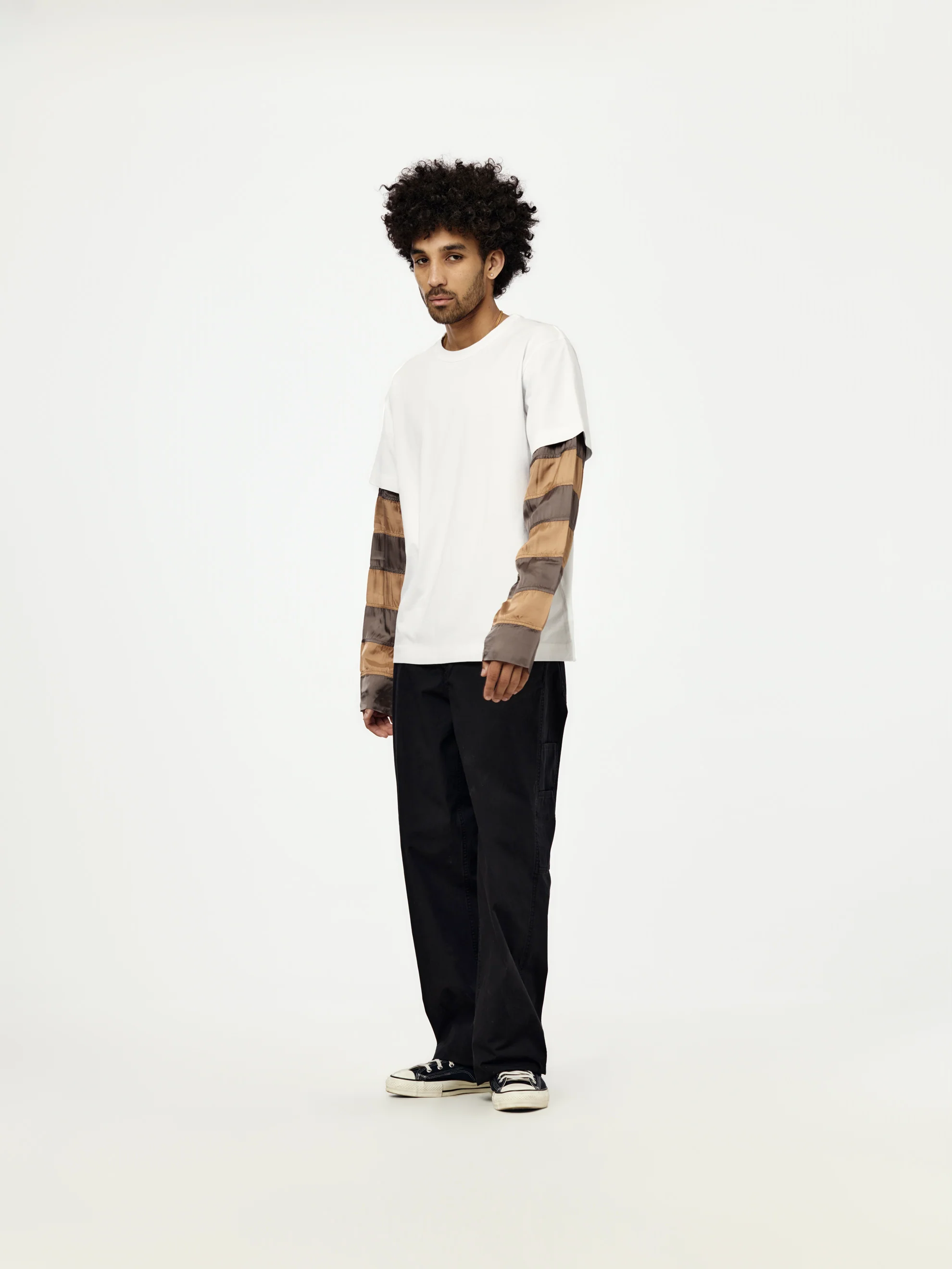 Heedar Contrast T-Shirt (White) - Image 4