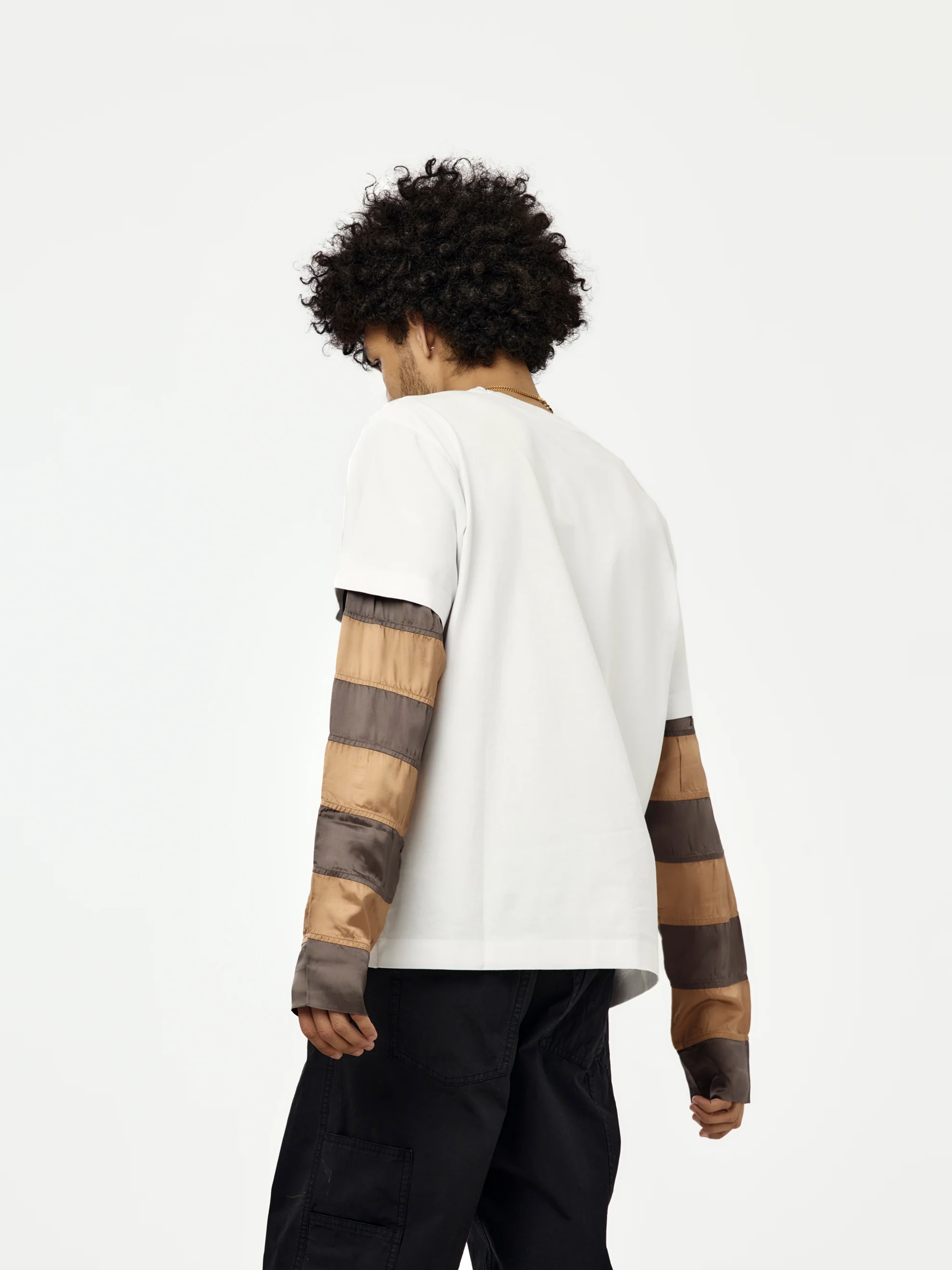 Heedar Contrast T-Shirt (White) - Image 5
