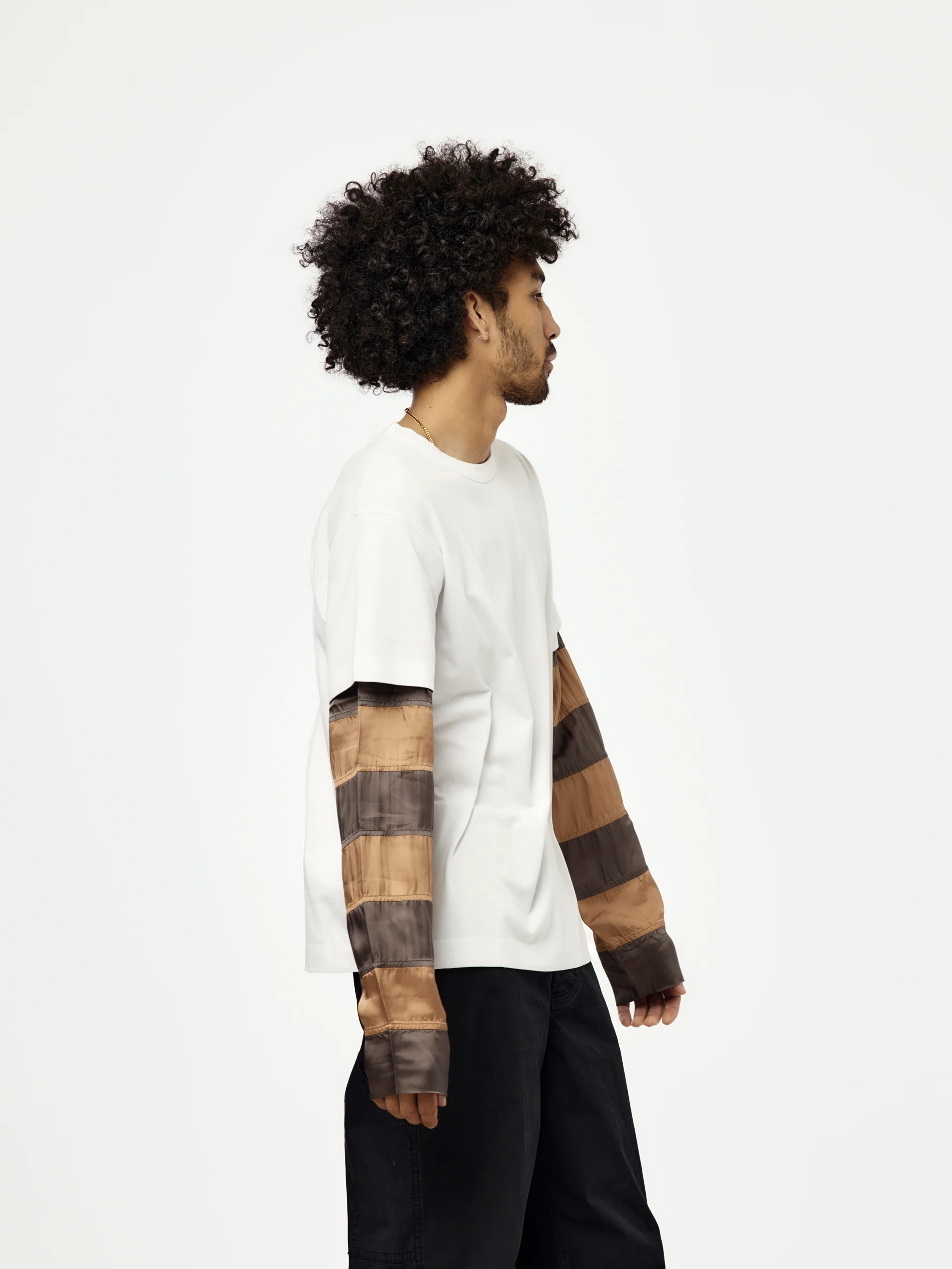 Heedar Contrast T-Shirt (White) - Image 6