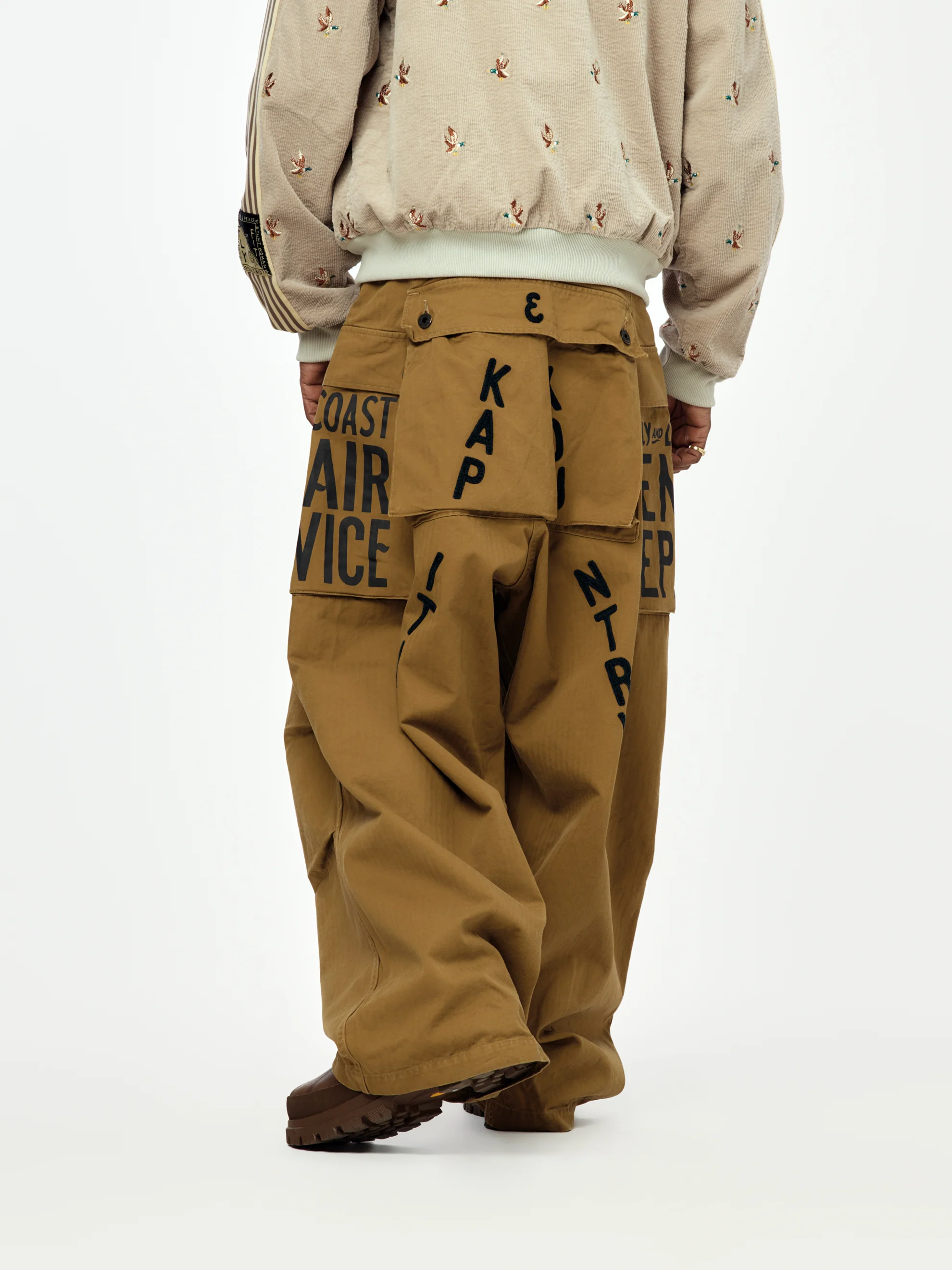 Herringbone JUMBO MONKEY Pants (Factory-Repair & Embroidery) - Image 3