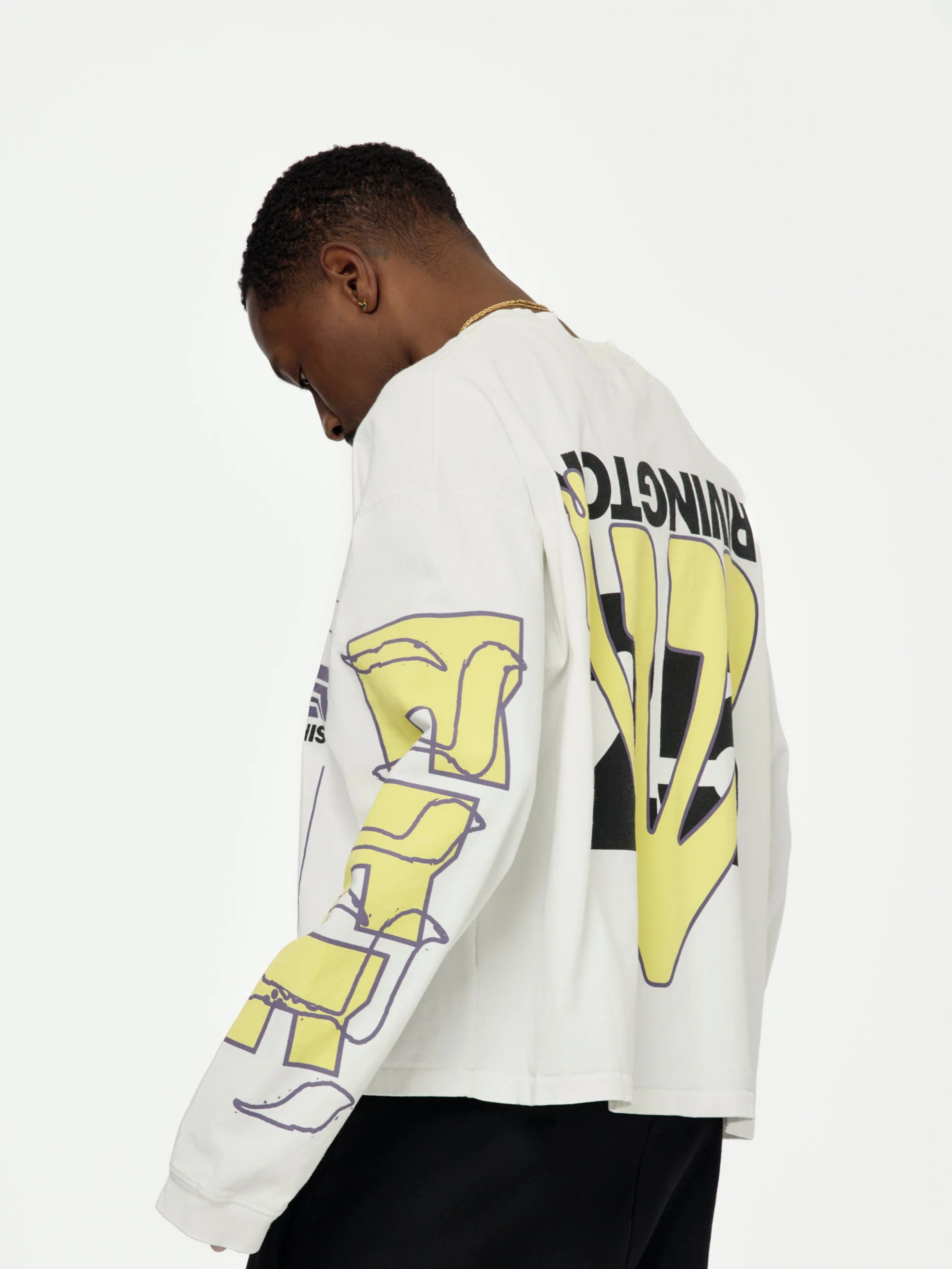 His Own Racing LS Tee (Optic White) - Image 3