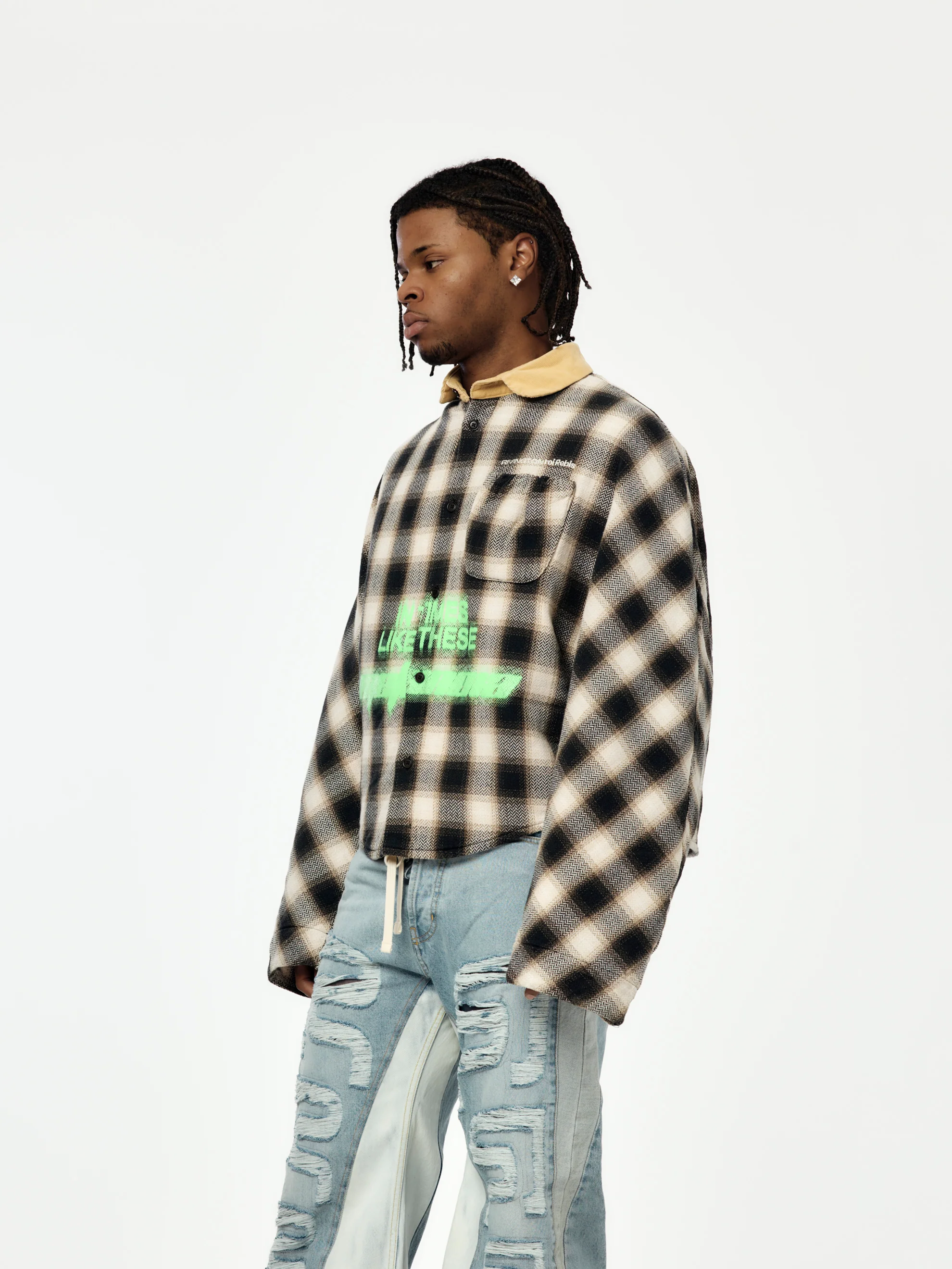 In Times Like These Abraxas (Black Plaid) - Image 2