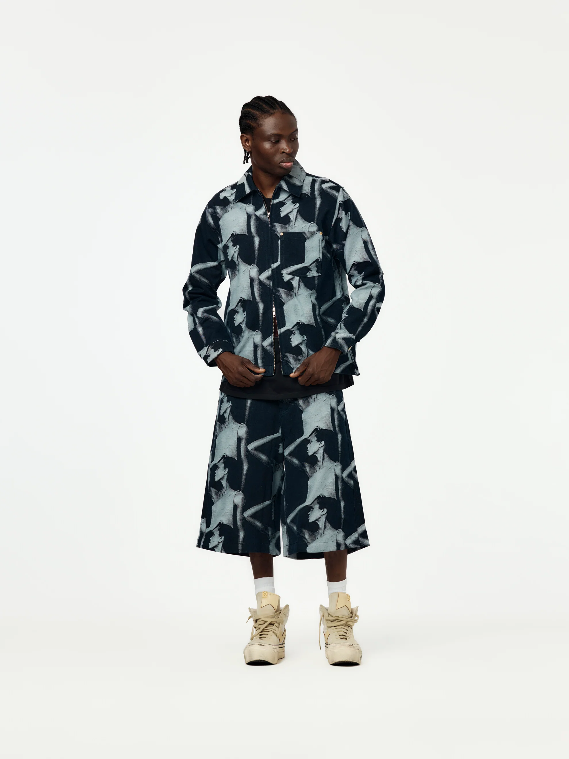 Jet Zip Jacket (Jacquard Face Denim) - Image 4
