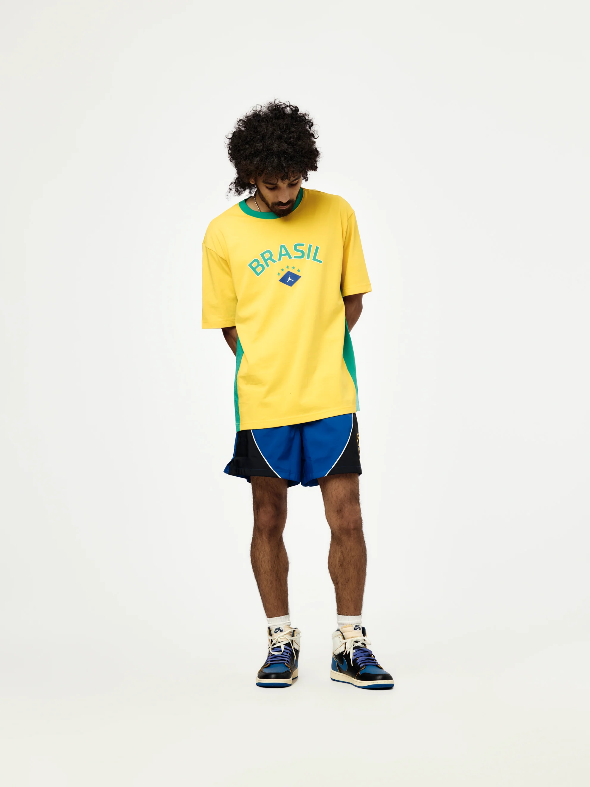 Jordan 85 Brazil T-Shirt (VARSITY MAIZE/LUCKY GREEN) - Image 4