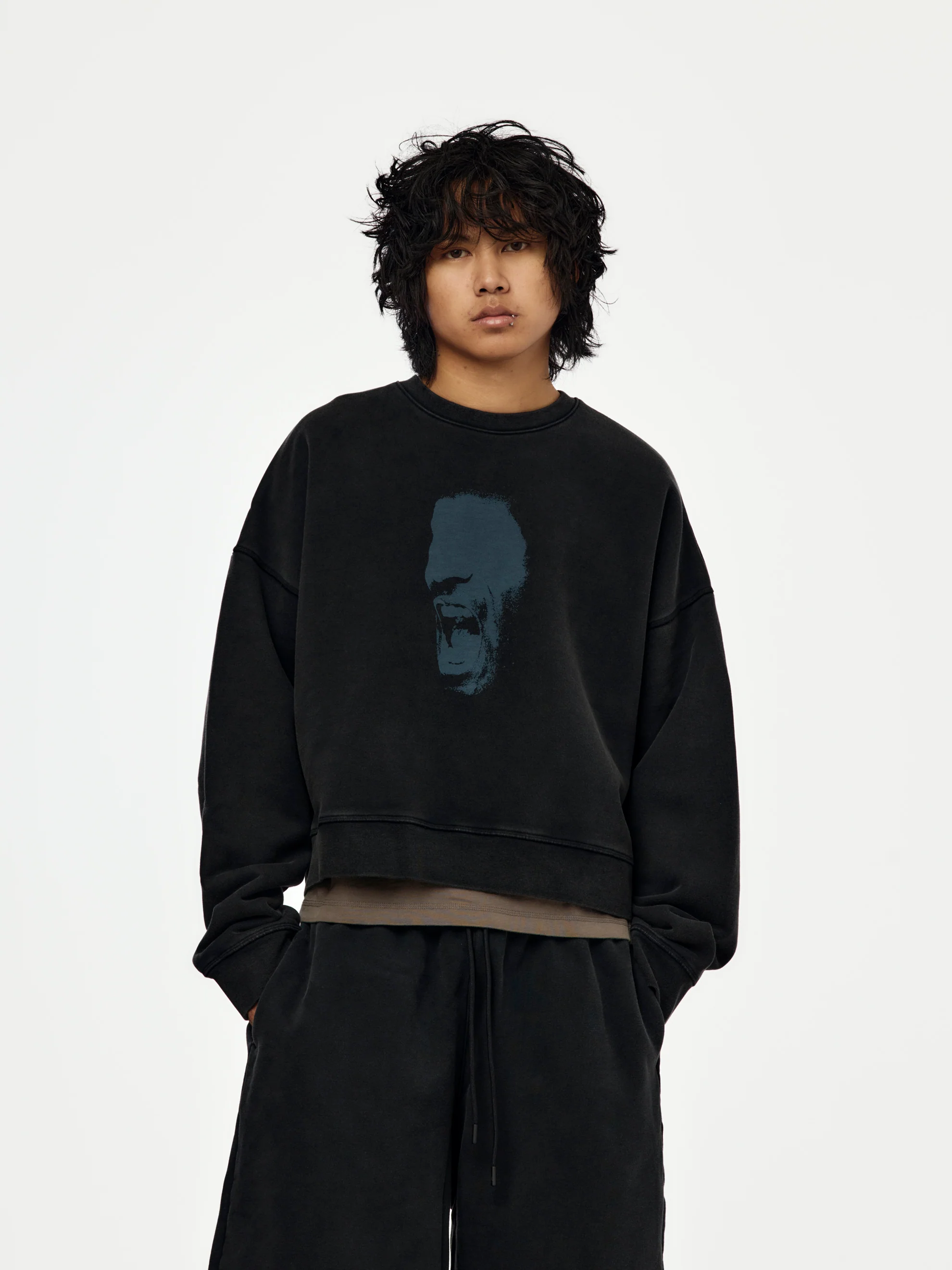 Jordan x IH Cropped Crewneck (BLACK)