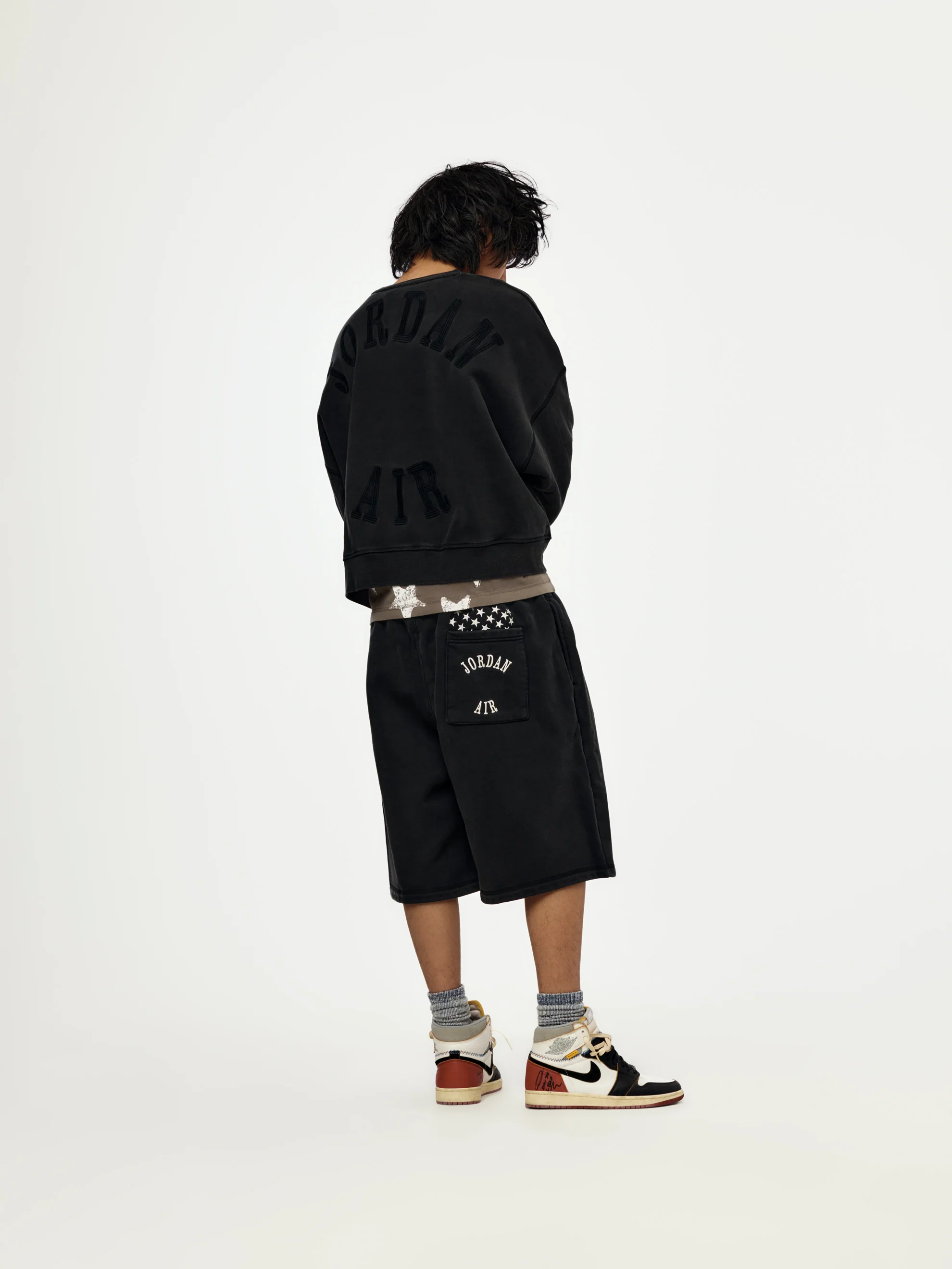 Jordan x IH Cropped Crewneck (BLACK) - Image 5