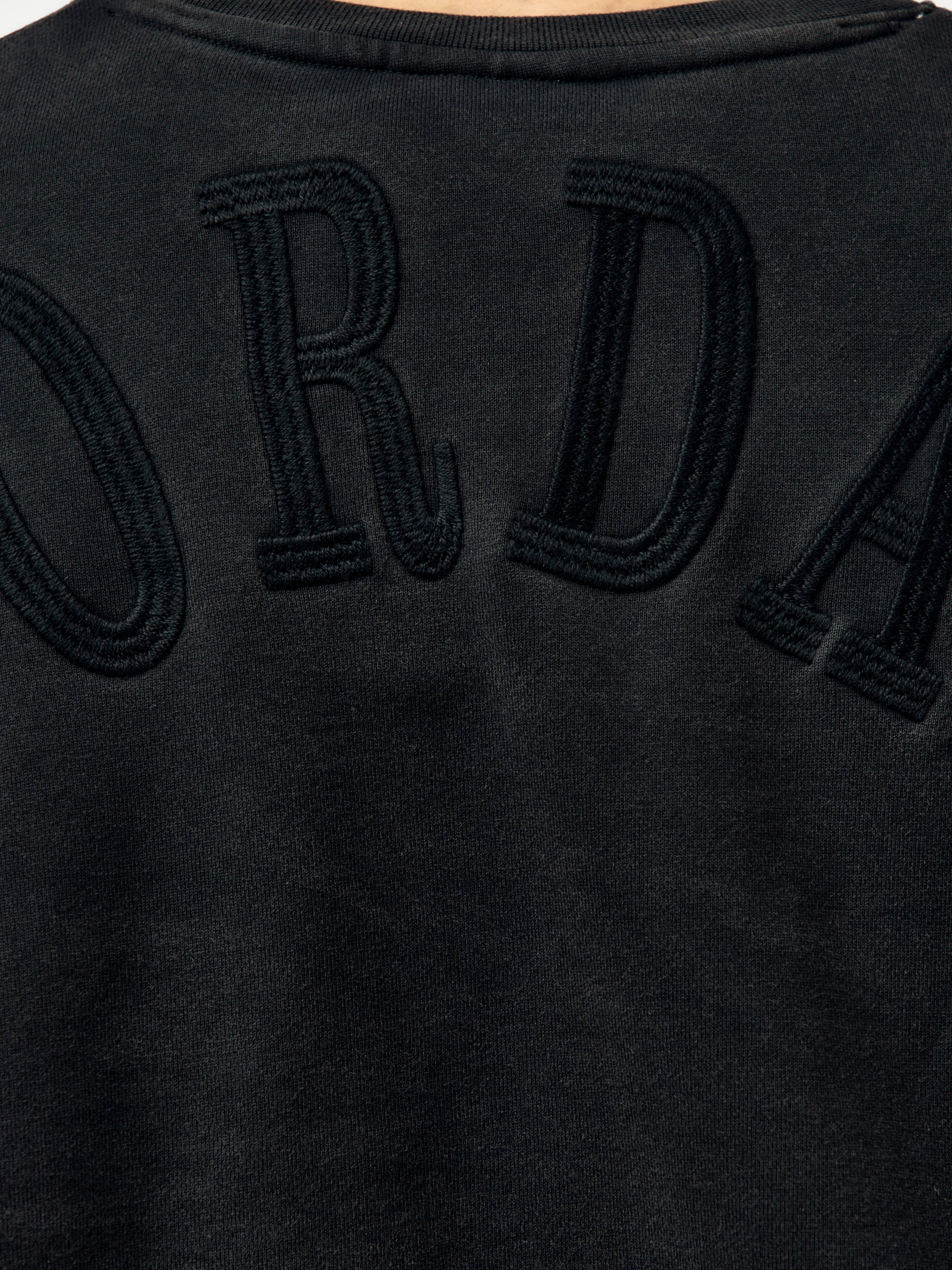 Jordan x IH Cropped Crewneck (BLACK) - Image 6