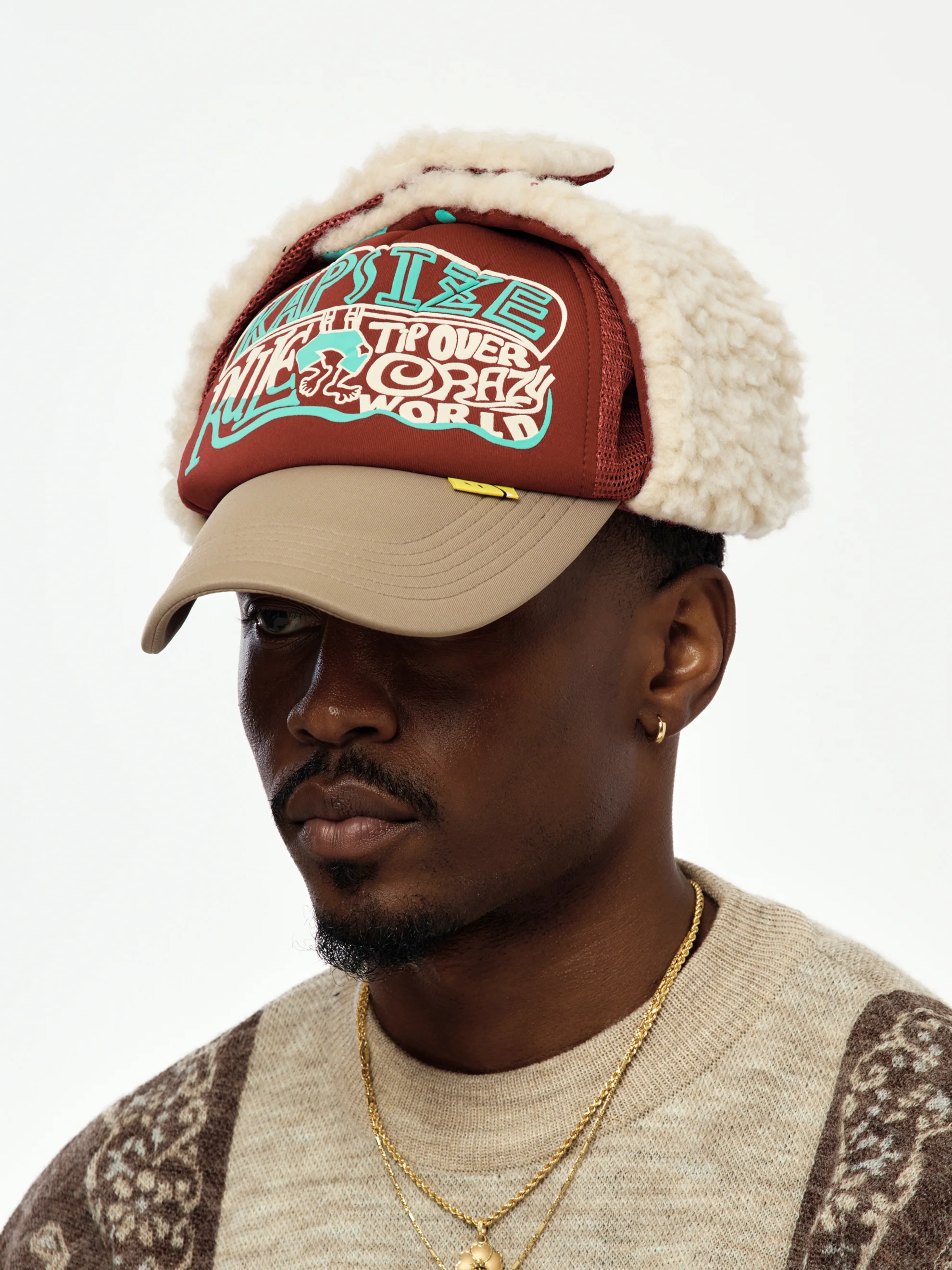 KAPSIZE RULE LUMBER Trucker Cap (Burgandy) - Image 2