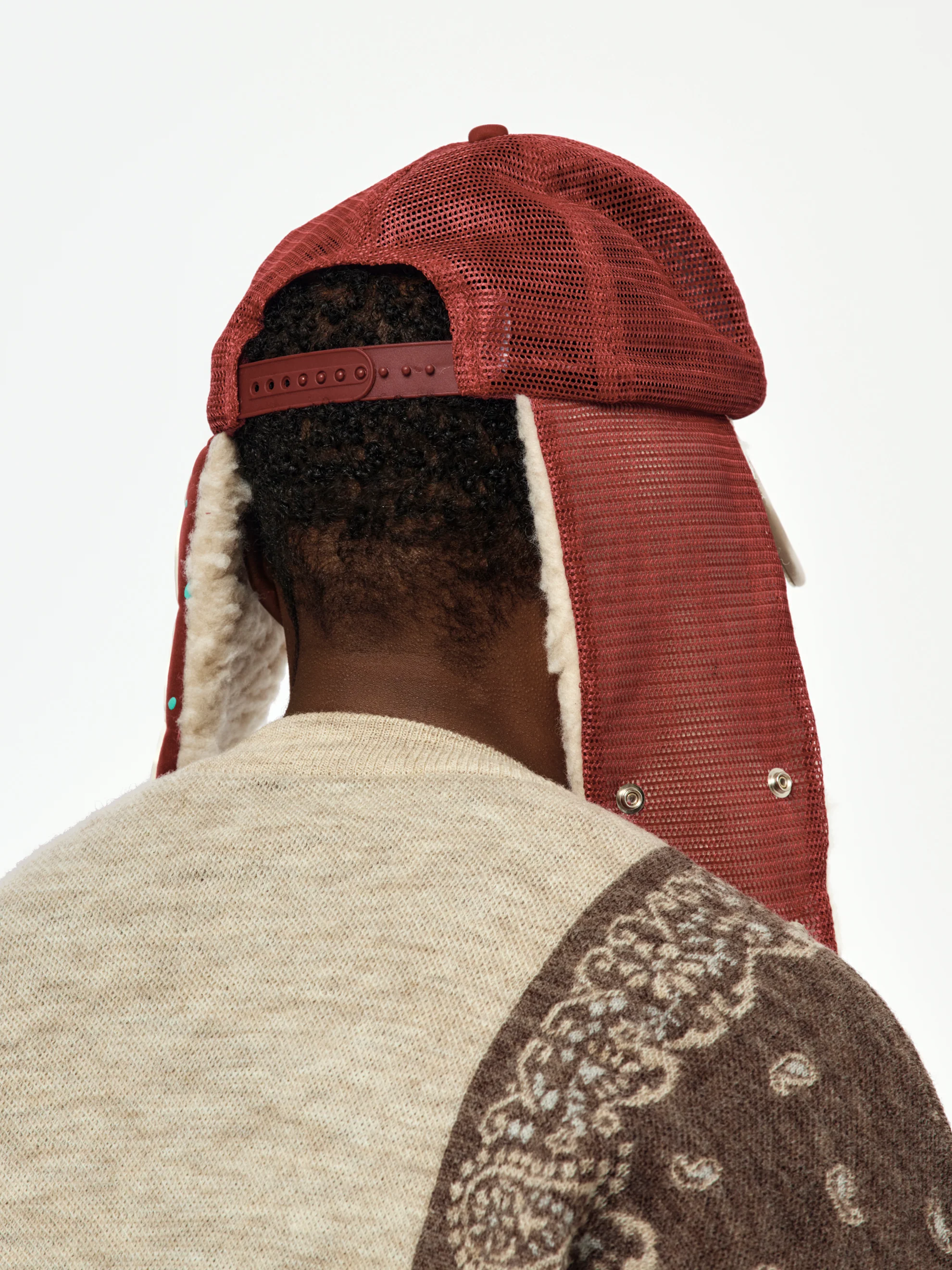 KAPSIZE RULE LUMBER Trucker Cap (Burgandy) - Image 4
