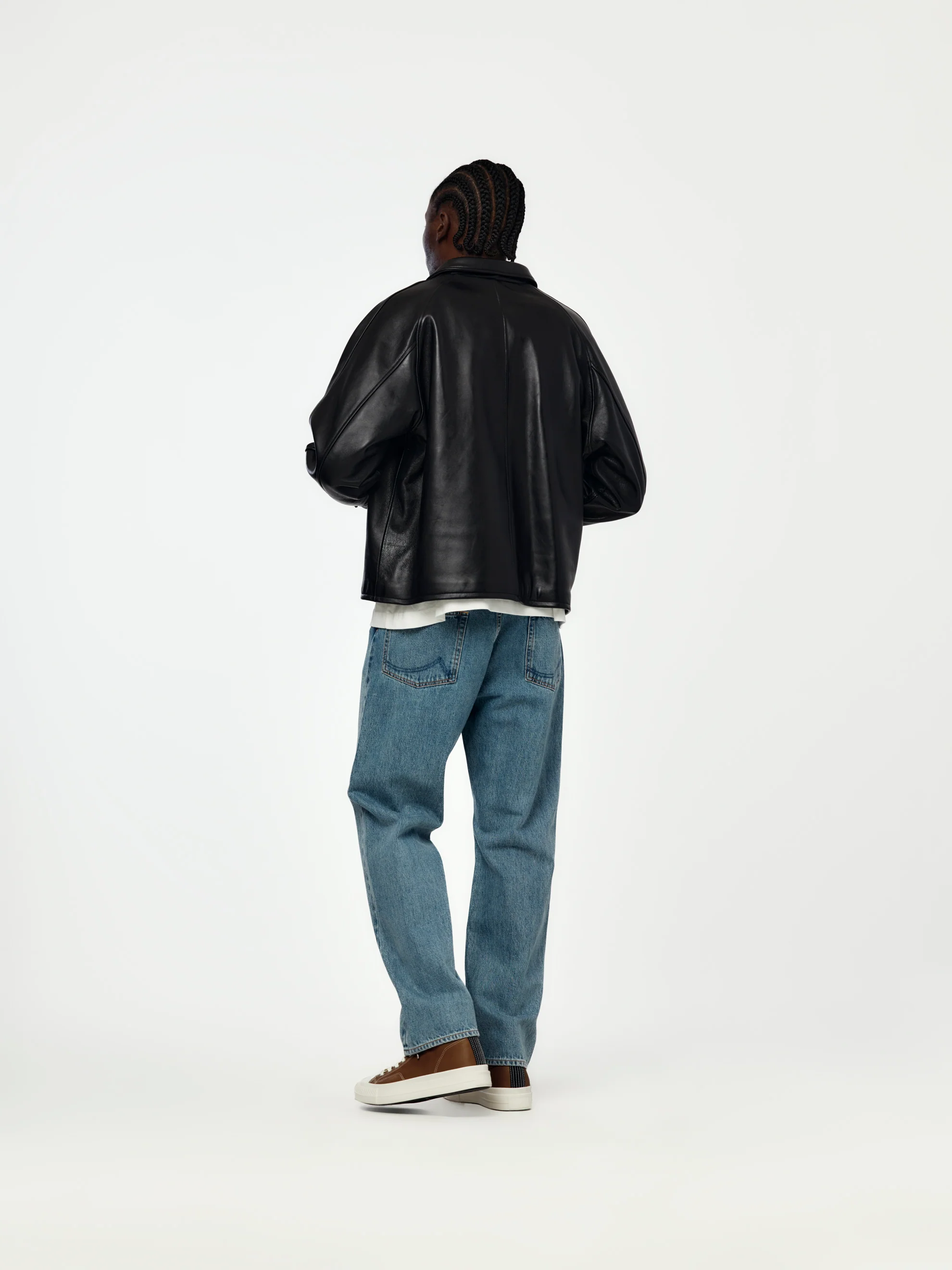 Leather Coach Jacket(Black) - Image 6