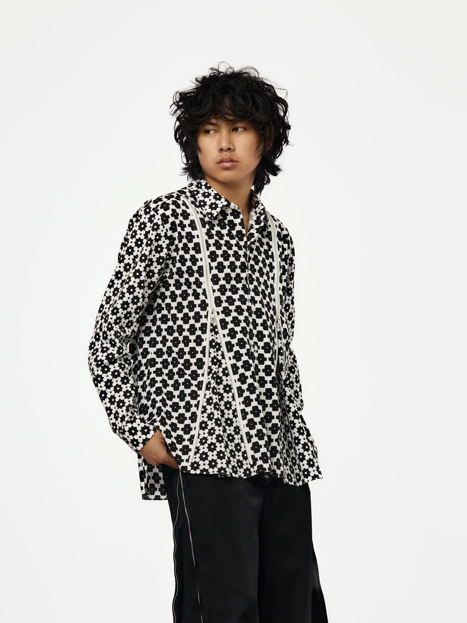 MEN'S SHIRT SS26 (WHITE/BLACK) - Image 2