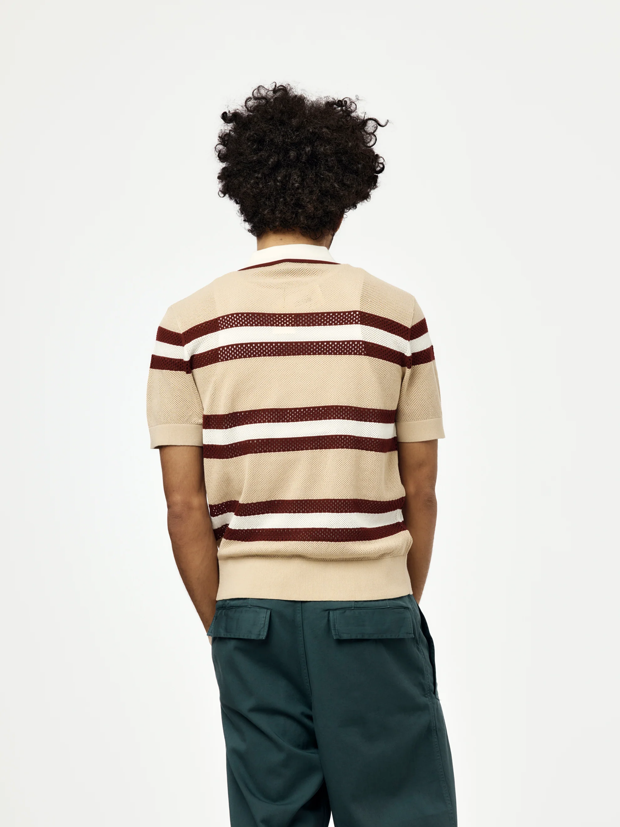 Mercy Stripe Polo (Beige) - Image 3