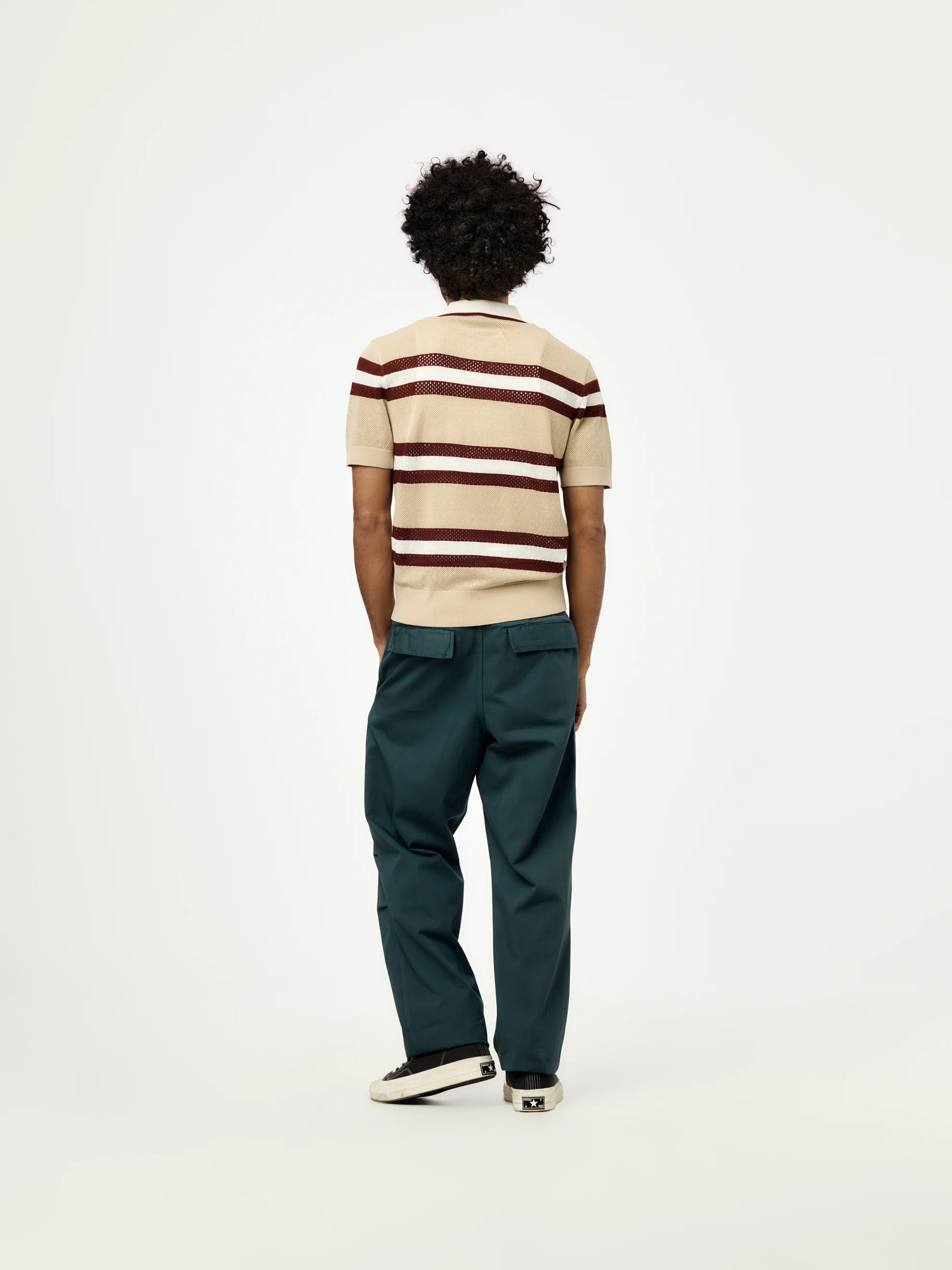 Mercy Stripe Polo (Beige) - Image 5