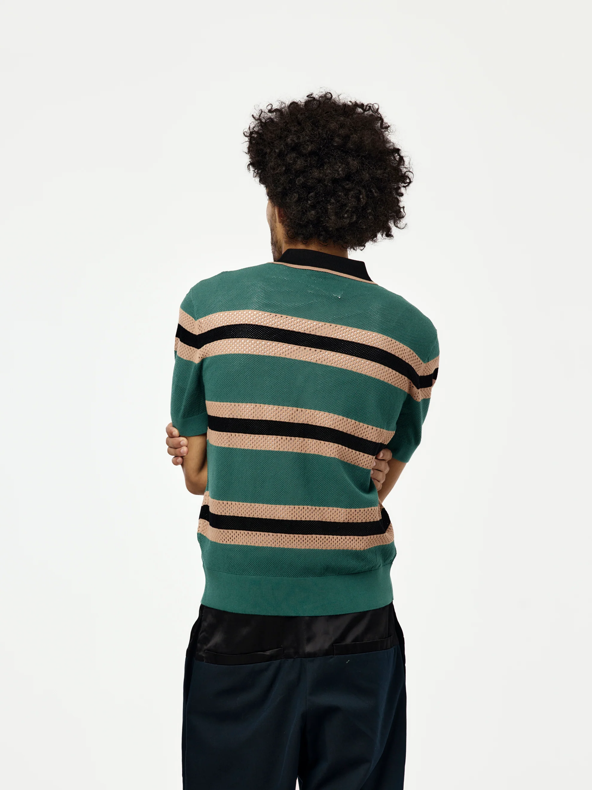 Mercy Stripe Polo (Pine) - Image 3