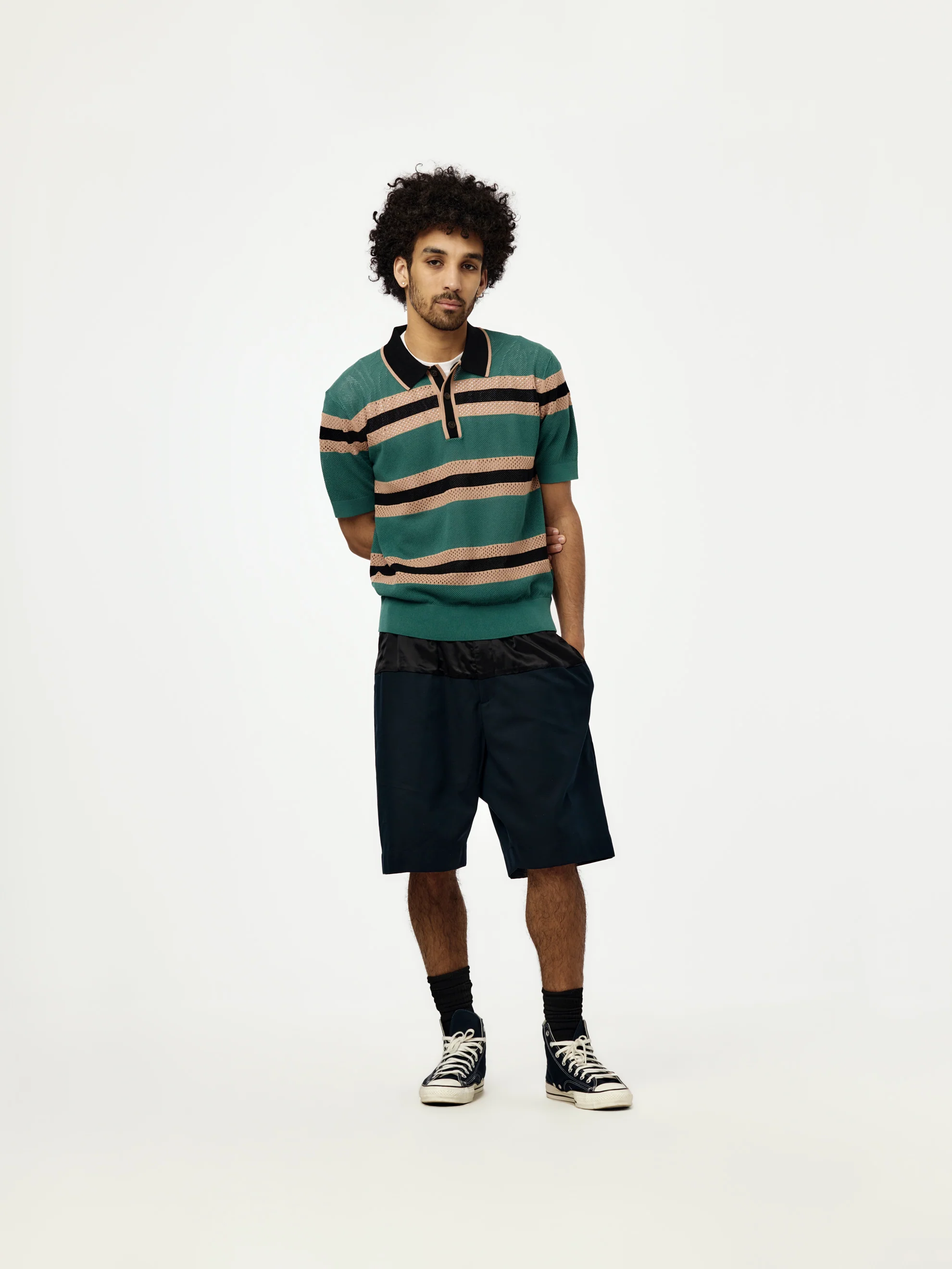 Mercy Stripe Polo (Pine) - Image 4