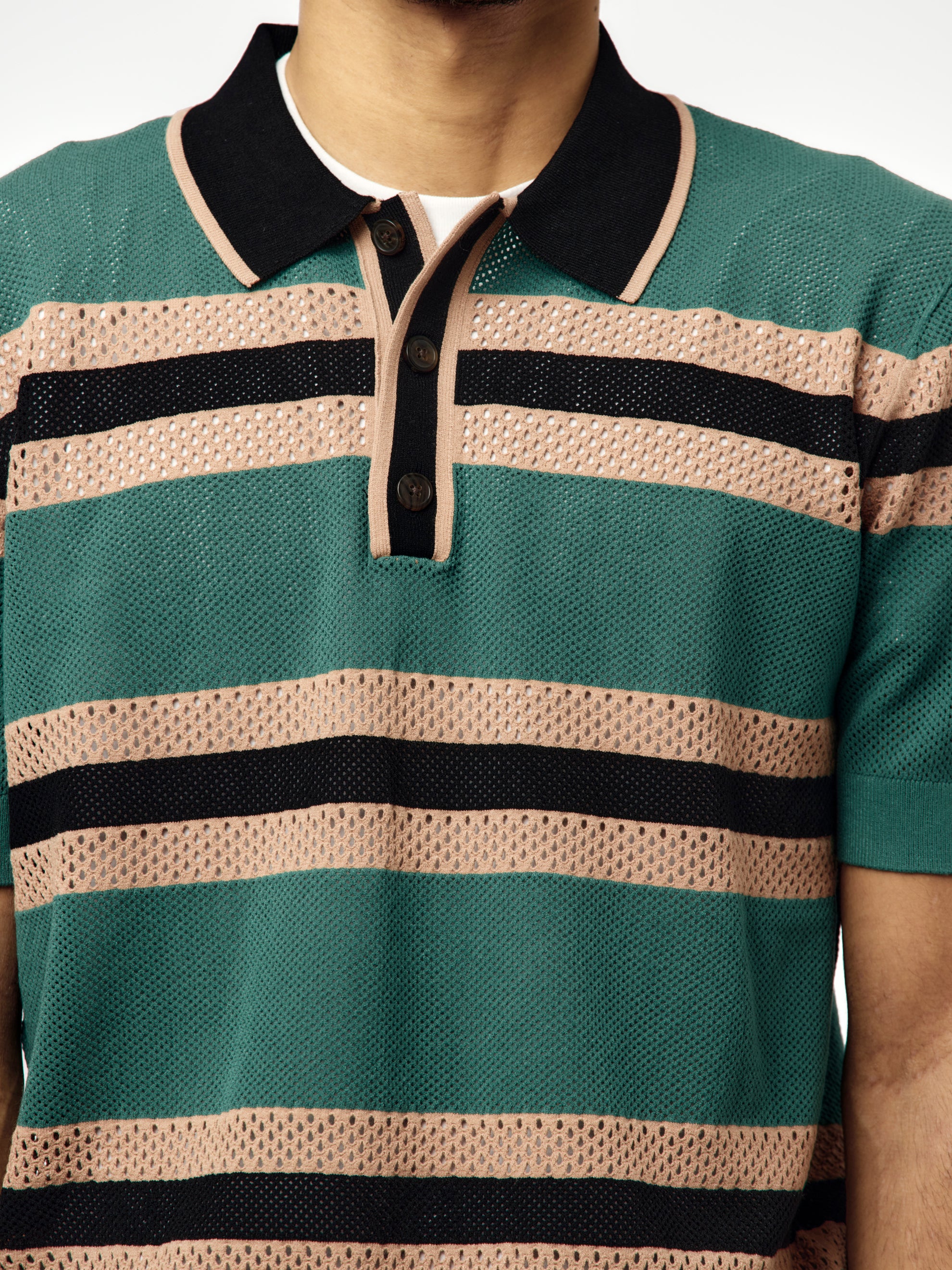 Mercy Stripe Polo (Pine) - Image 6