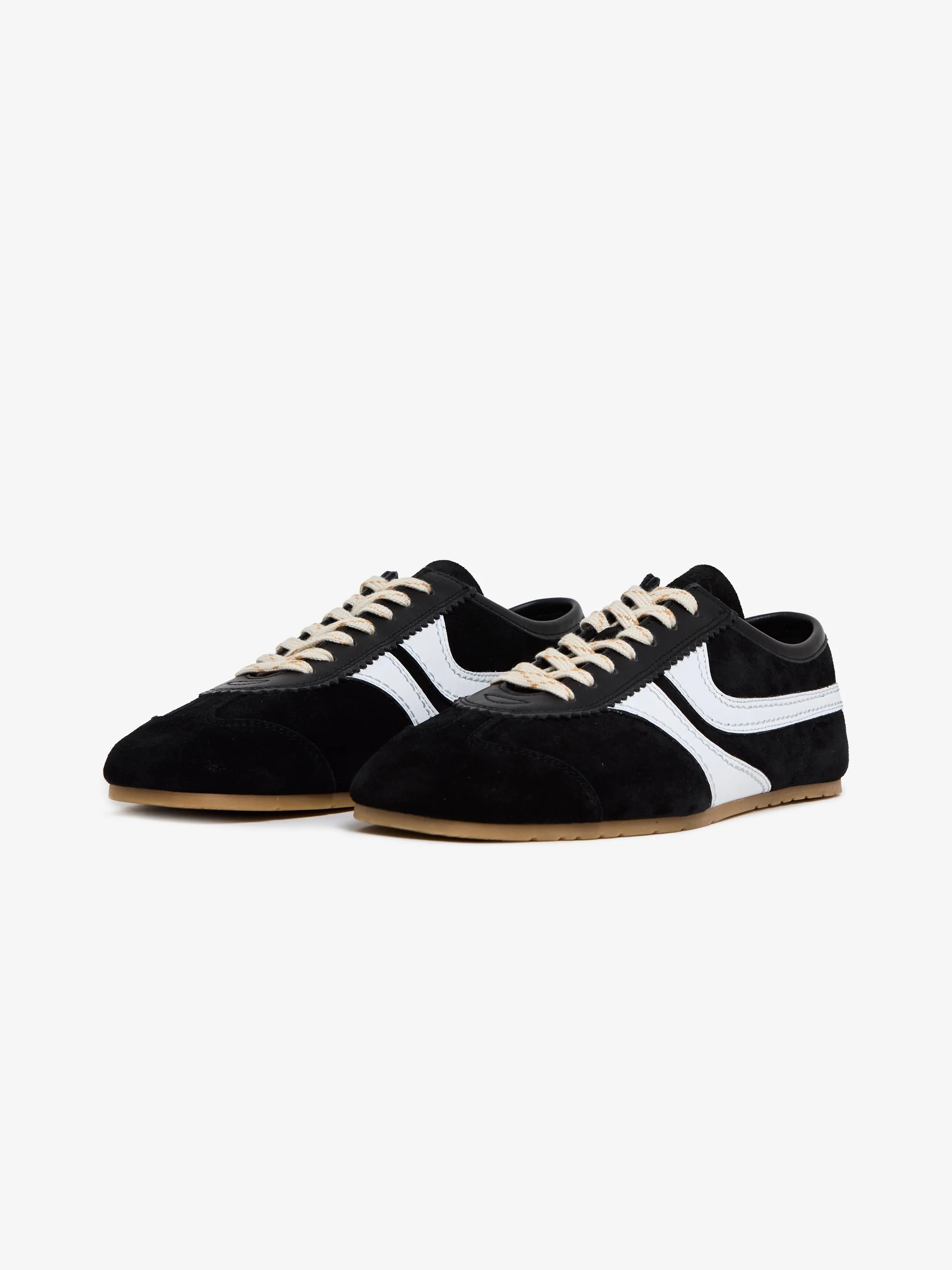 Suede Sneakers (Black/White) - Image 2