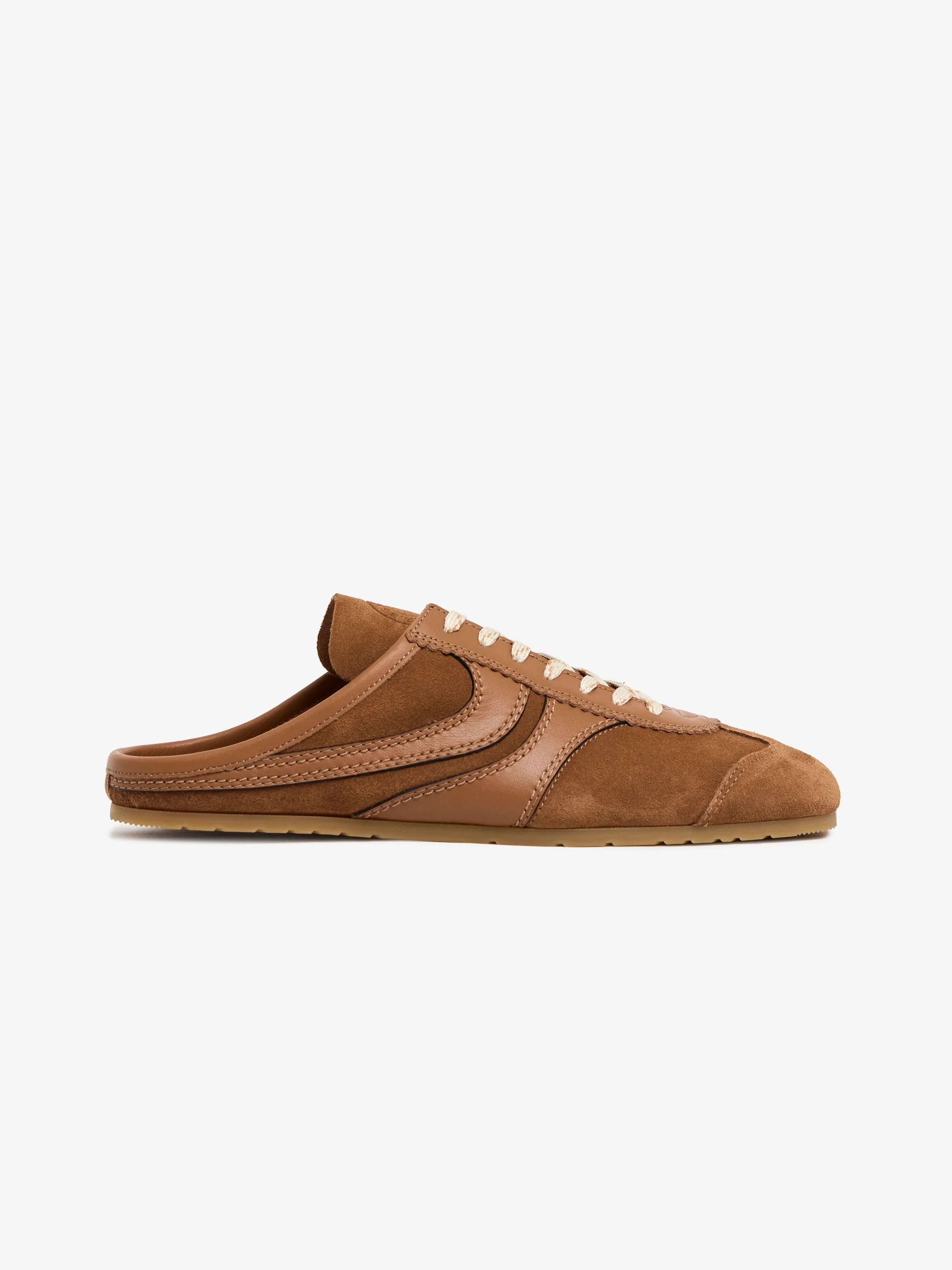 Suede Sneaker Mule (Tan)