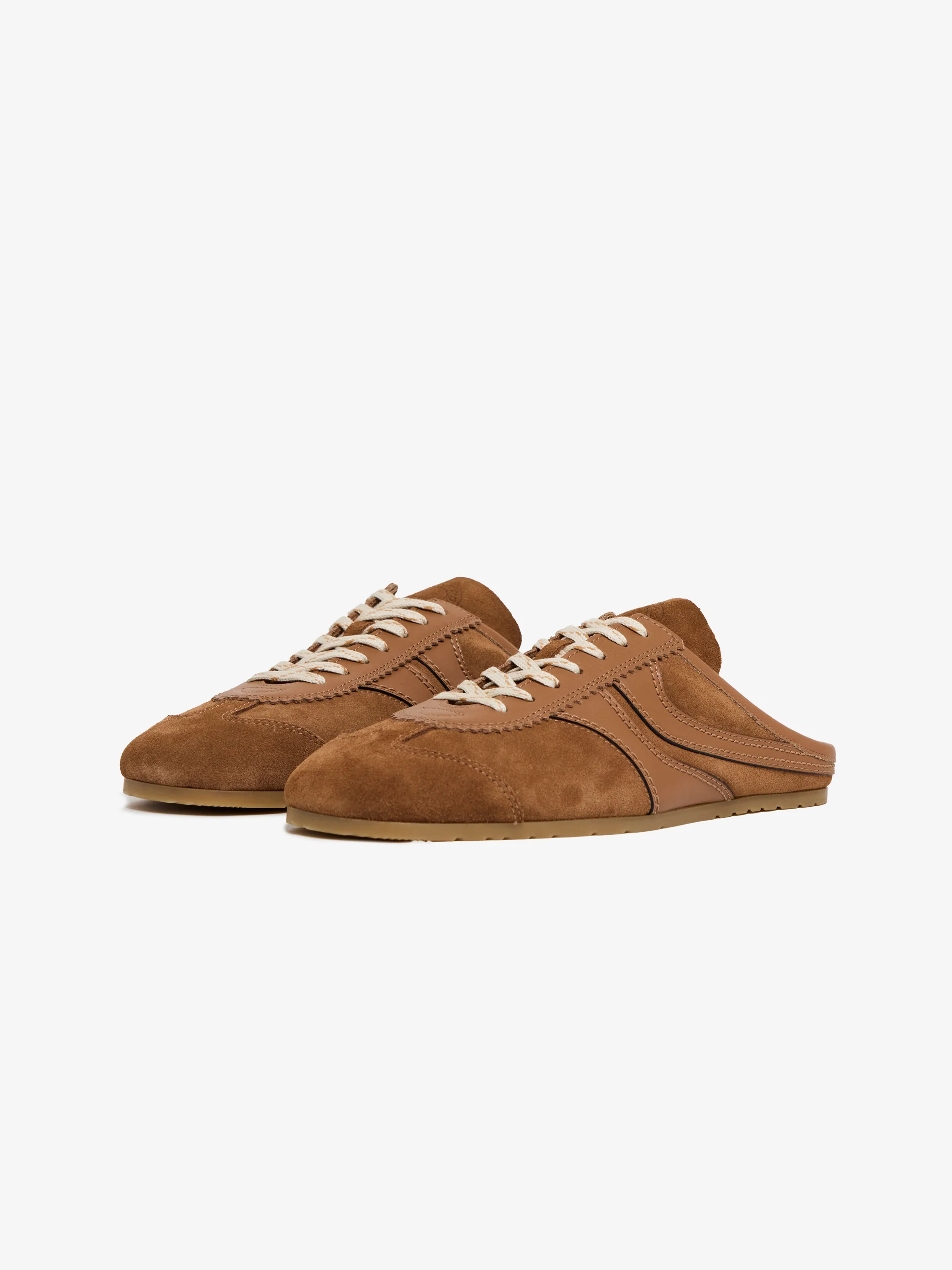 Suede Sneaker Mule (Tan) - Image 2
