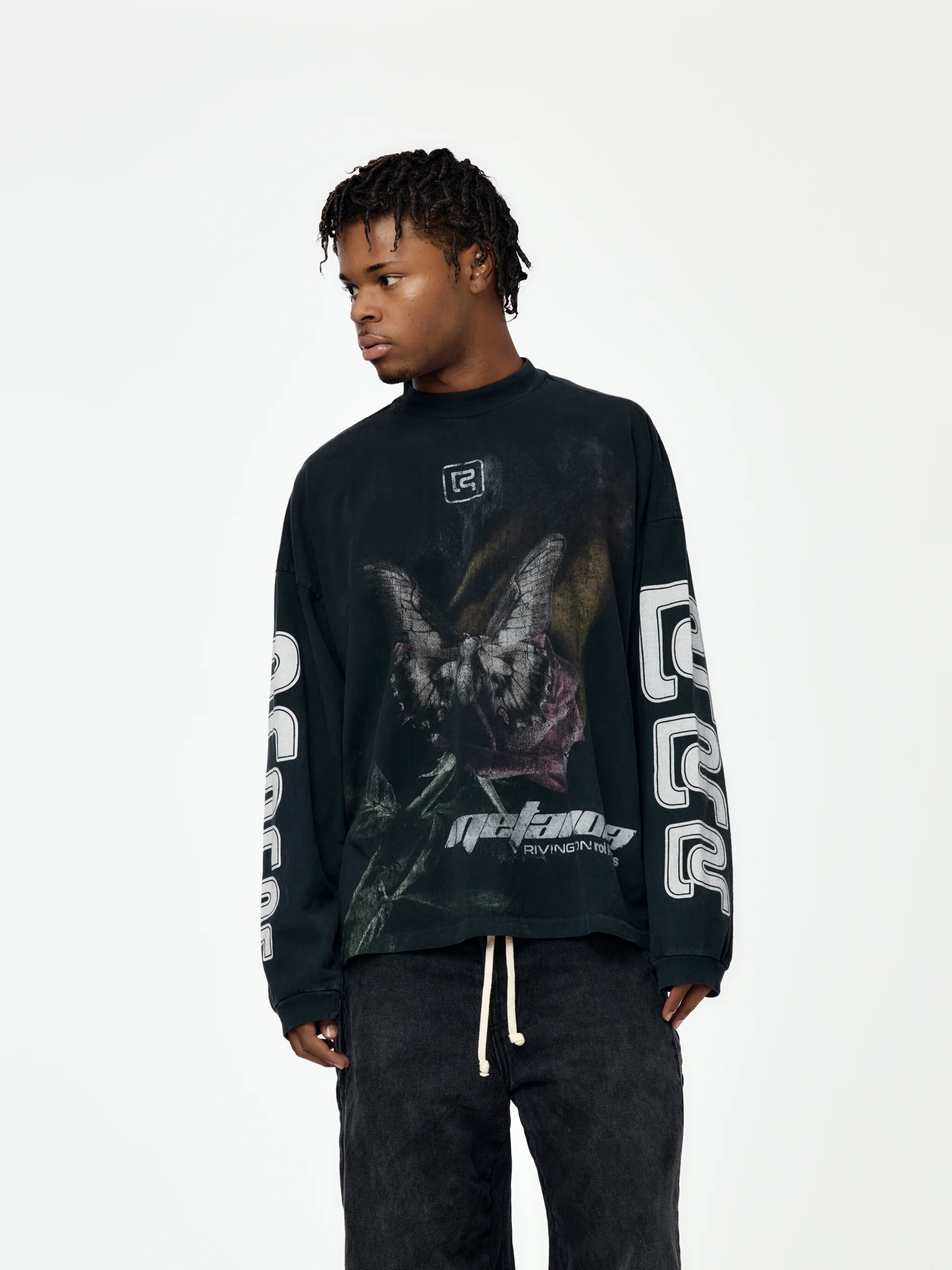 Metamoth Vintage LS Tee (Jet Black)