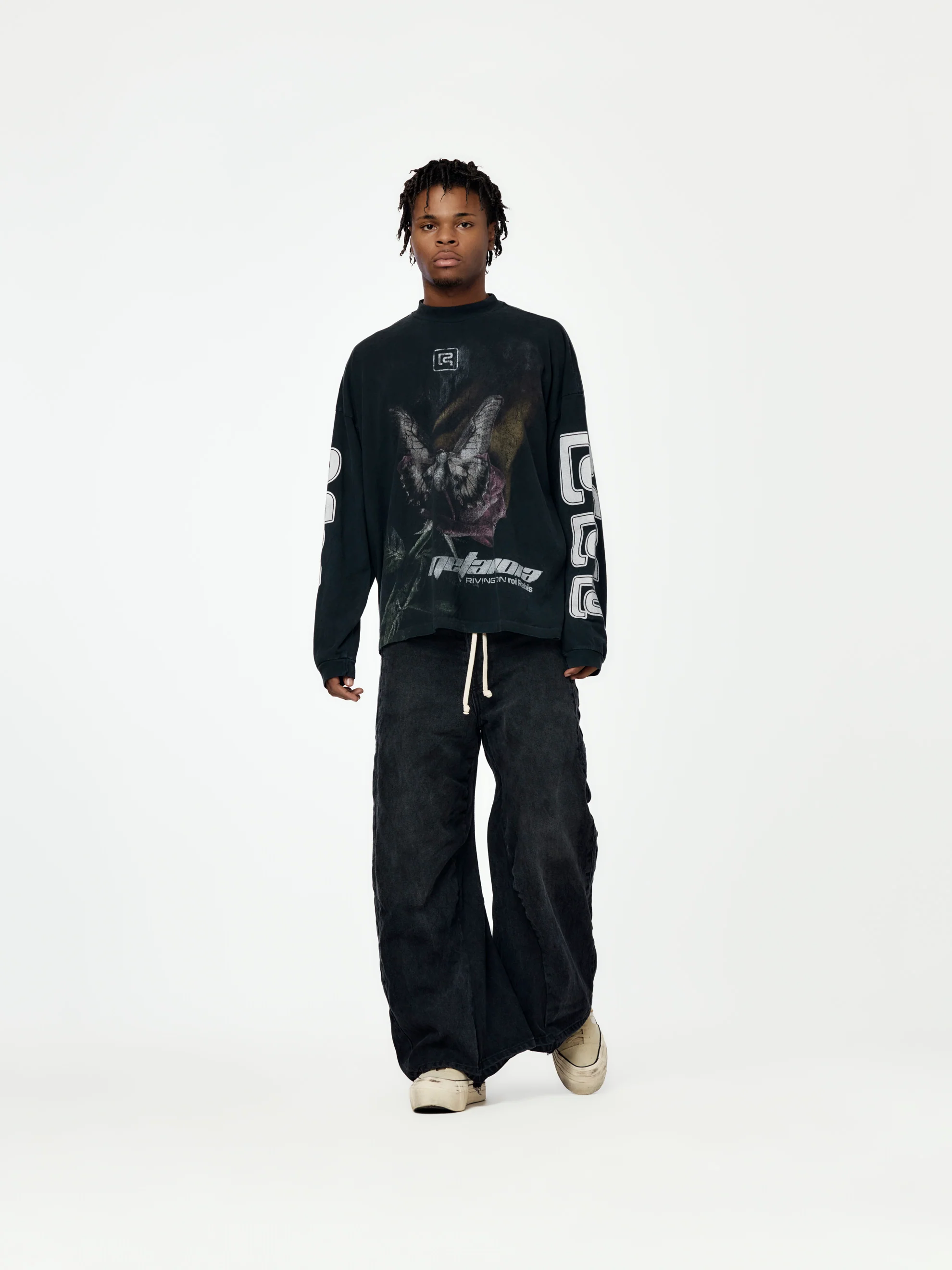 Metamoth Vintage LS Tee (Jet Black) - Image 4