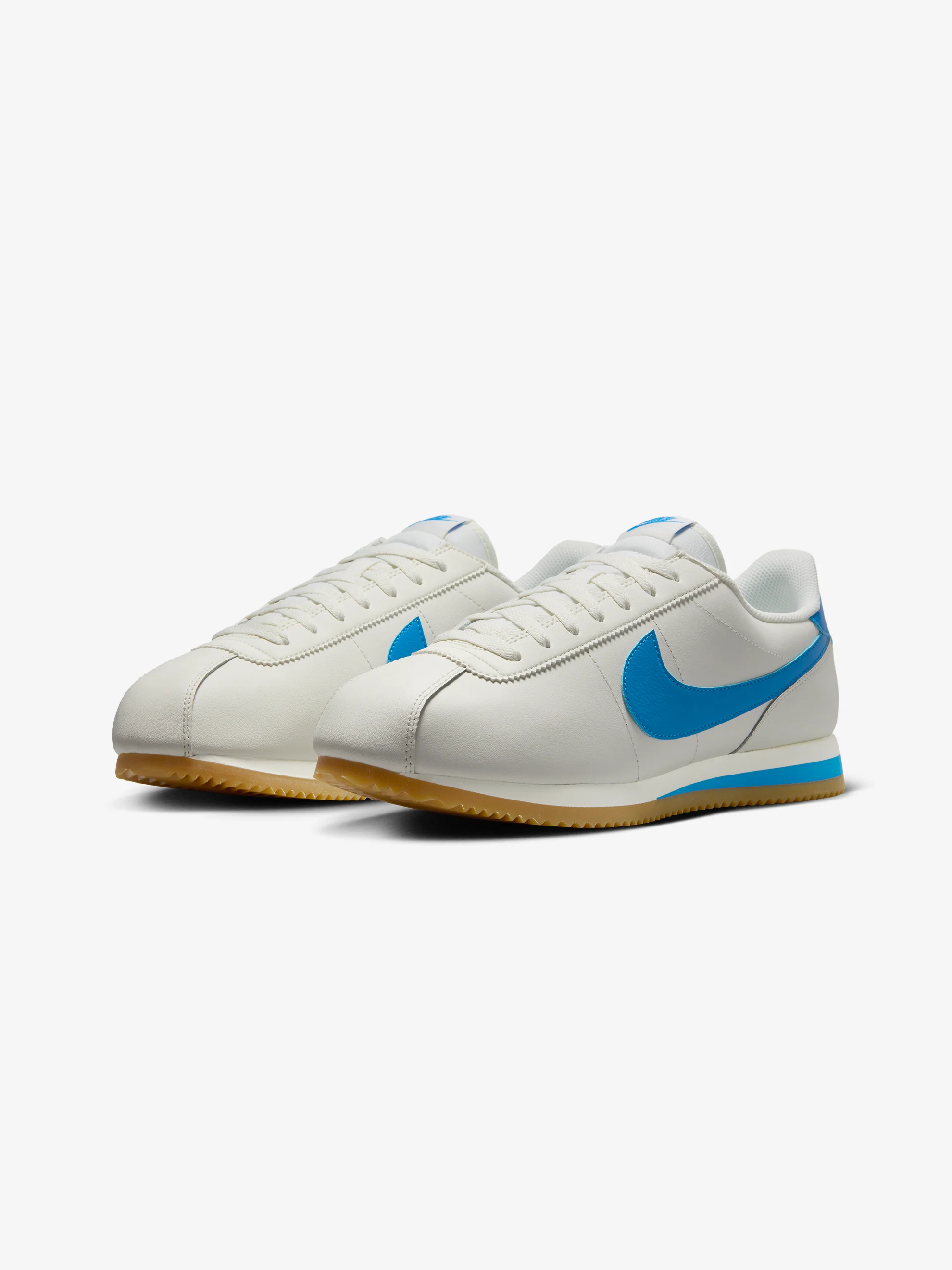 Nike Cortez Leather (Sail/Lt Photo Blue-Gum Yellow) - Image 2