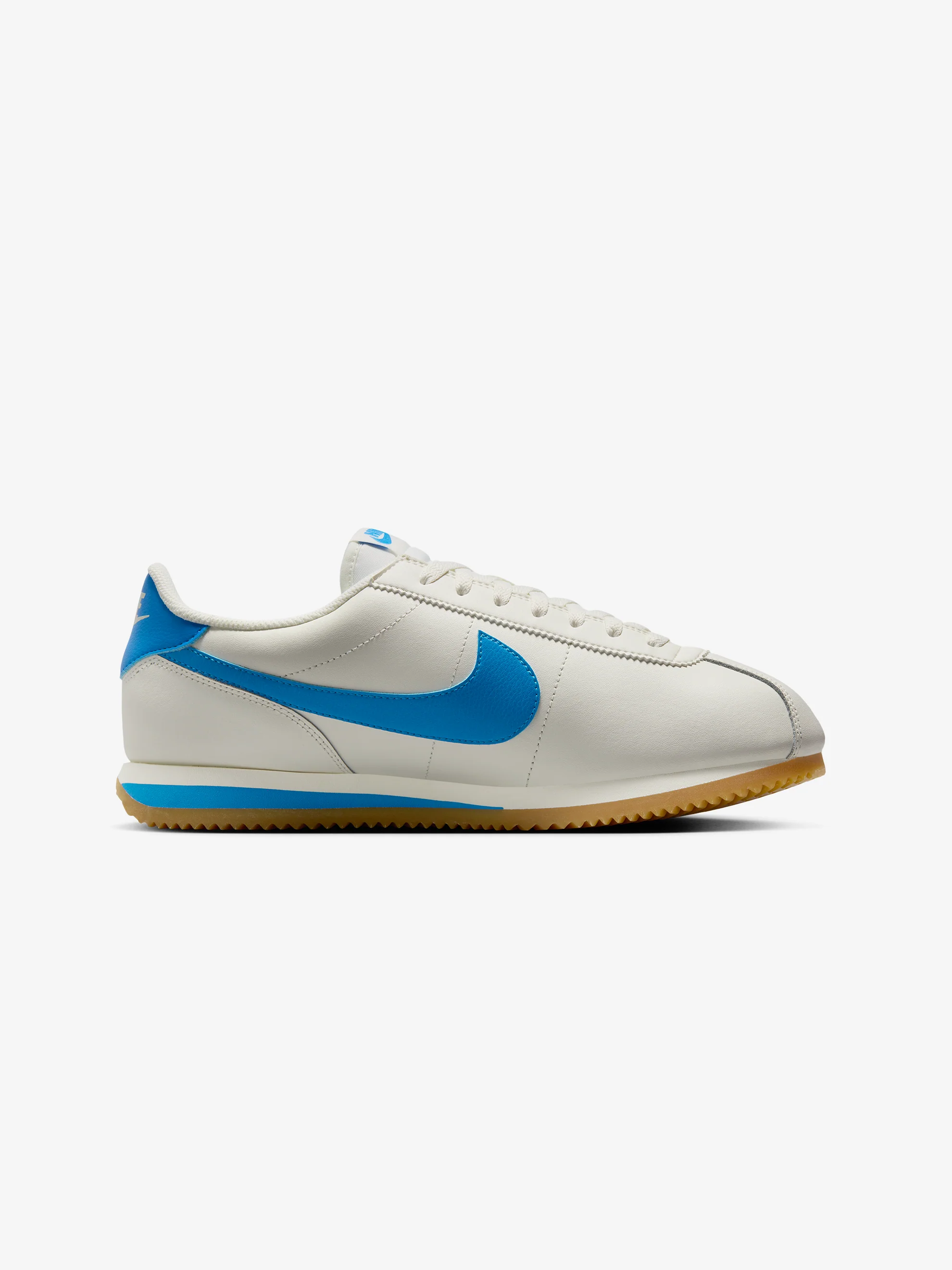 Nike Cortez Leather (Sail/Lt Photo Blue-Gum Yellow) - Image 3