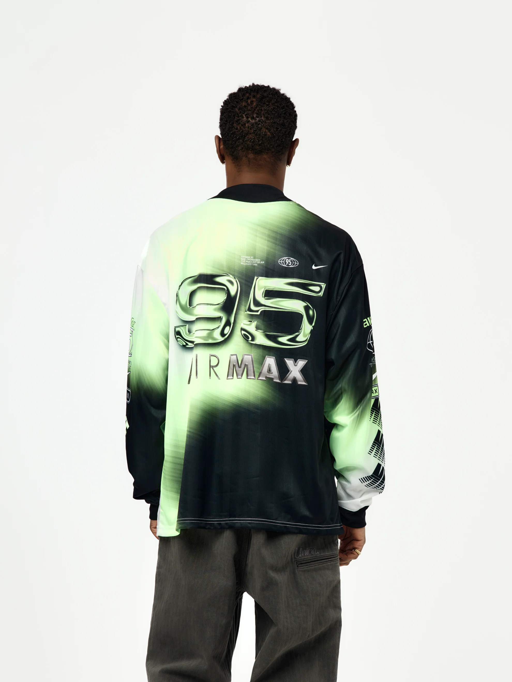 Nike Culture of Football Men's Dri-FIT Long-Sleeve Soccer Jersey (VOLT/BLACK/WHITE) - Image 3