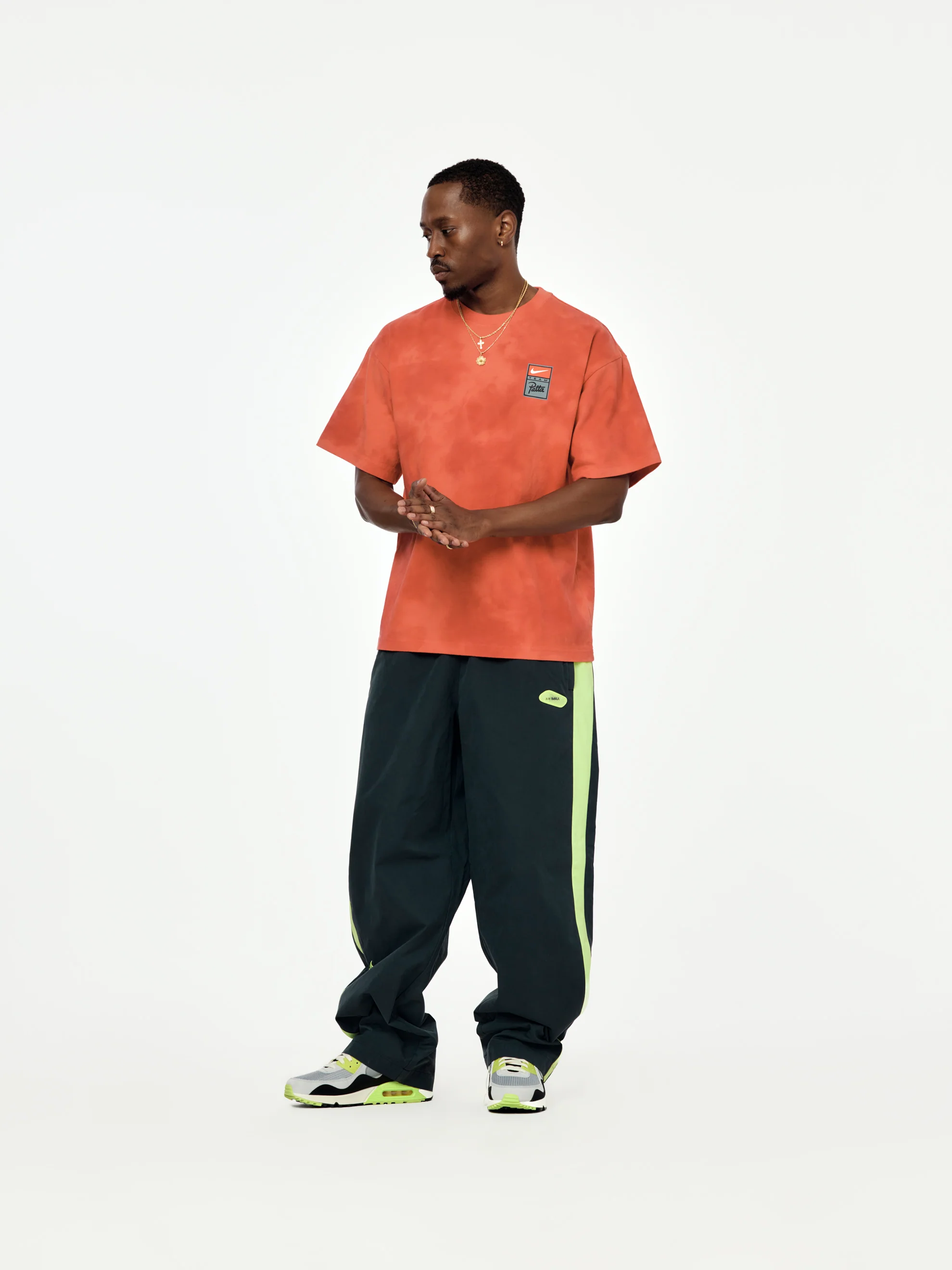 Nike x Patta Track Pants (Black/Cyber) - Image 5